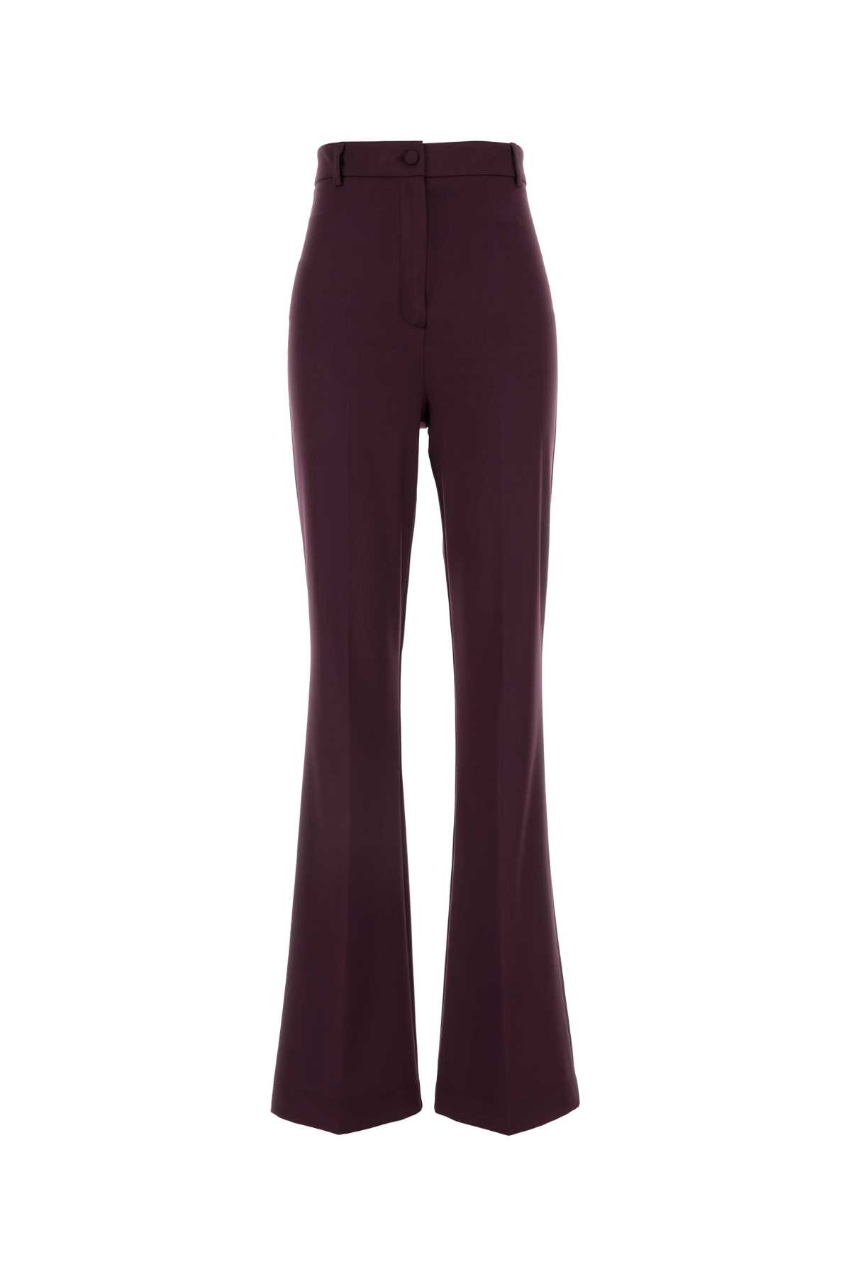 Shop Hebe Studio Burgundy Crepe The Georgia Pant In Burgundysoftcrepe