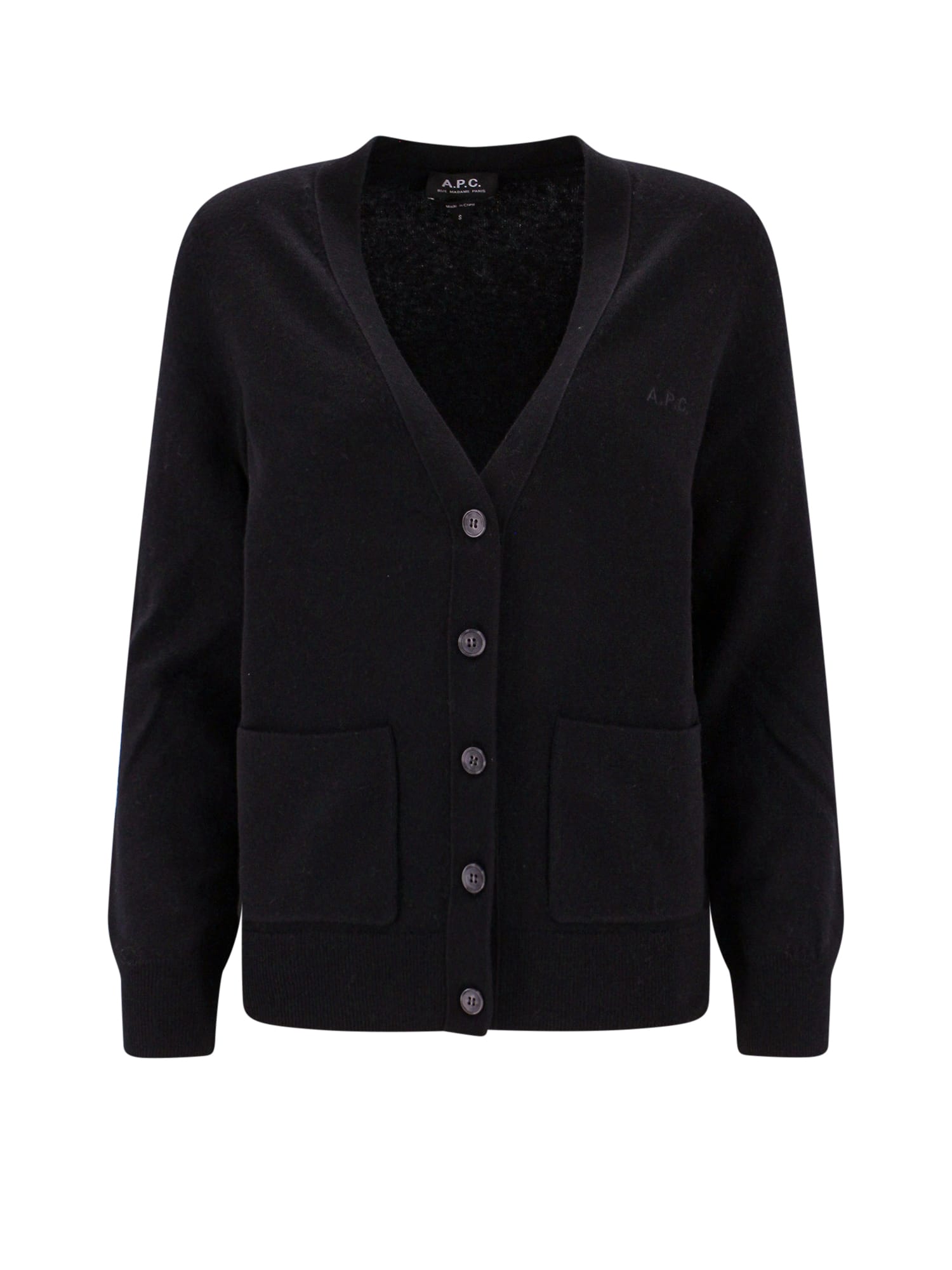 Shop Apc Louisa Cardigan In Black