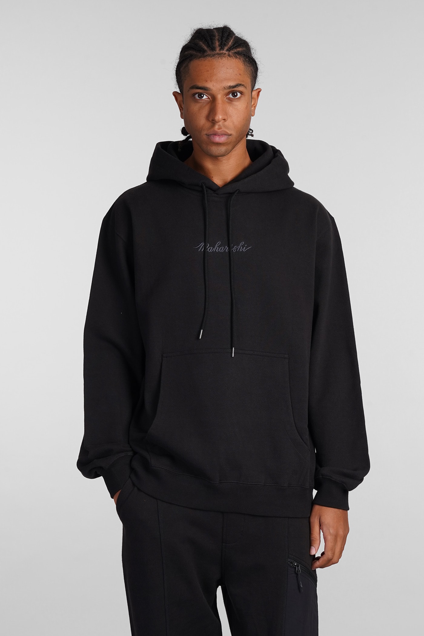 Sweatshirt In Black Cotton