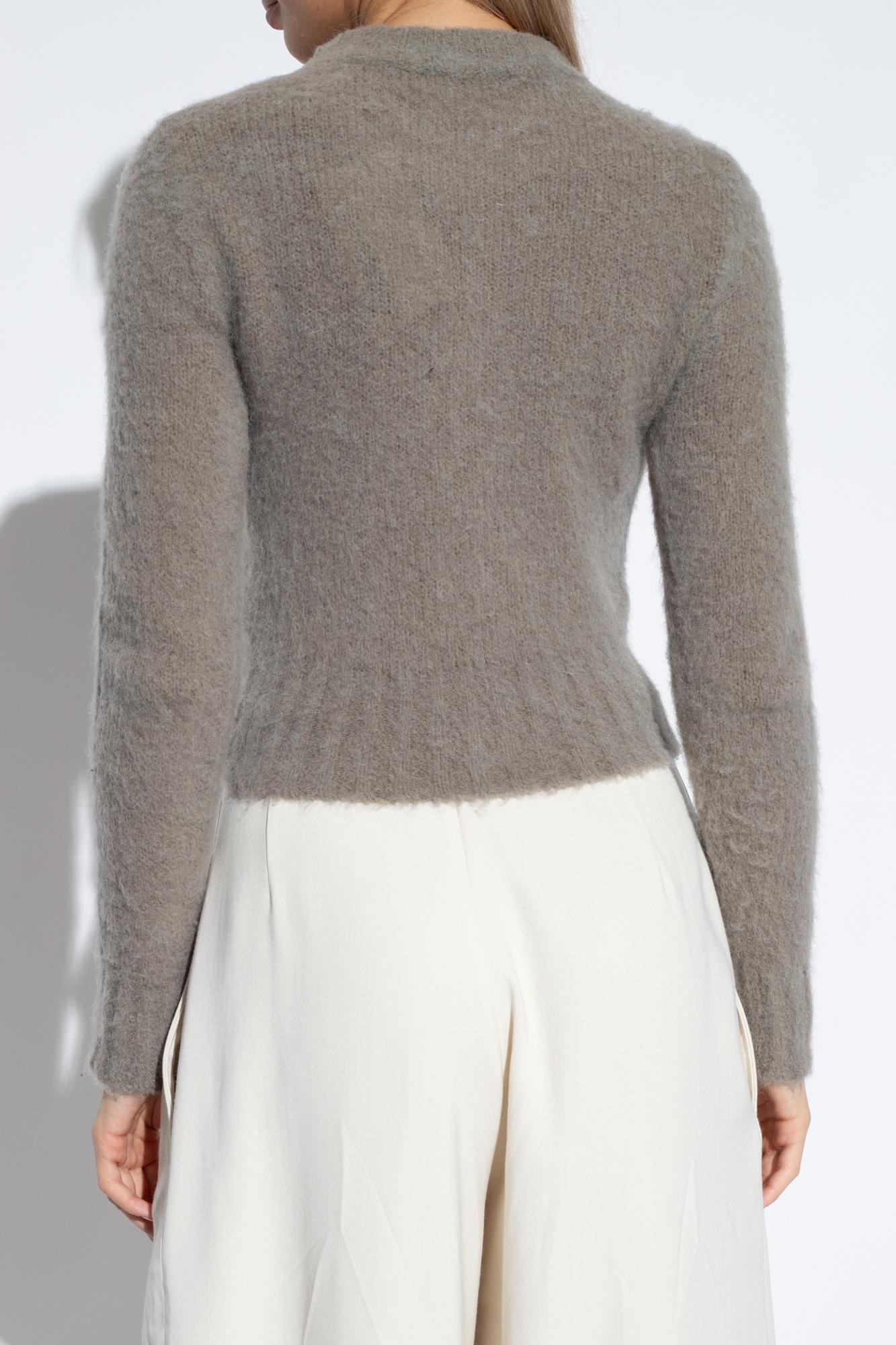 Shop Ami Alexandre Mattiussi Wool Sweater In Grey