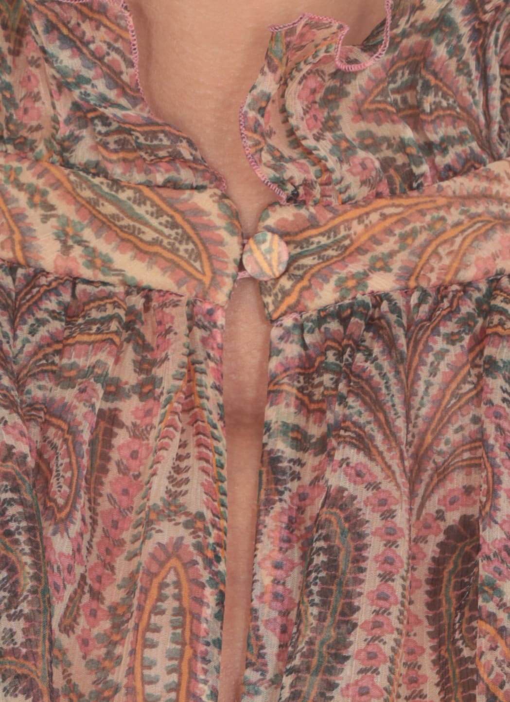 Etro Blusa In Crepe Stampato Donna In Multicolour
