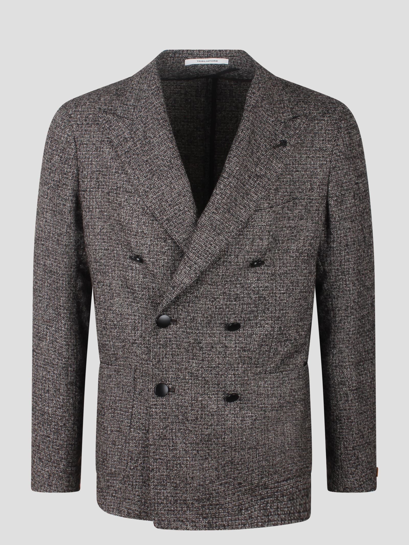 Shop Tagliatore Tweed Jacket In Grey