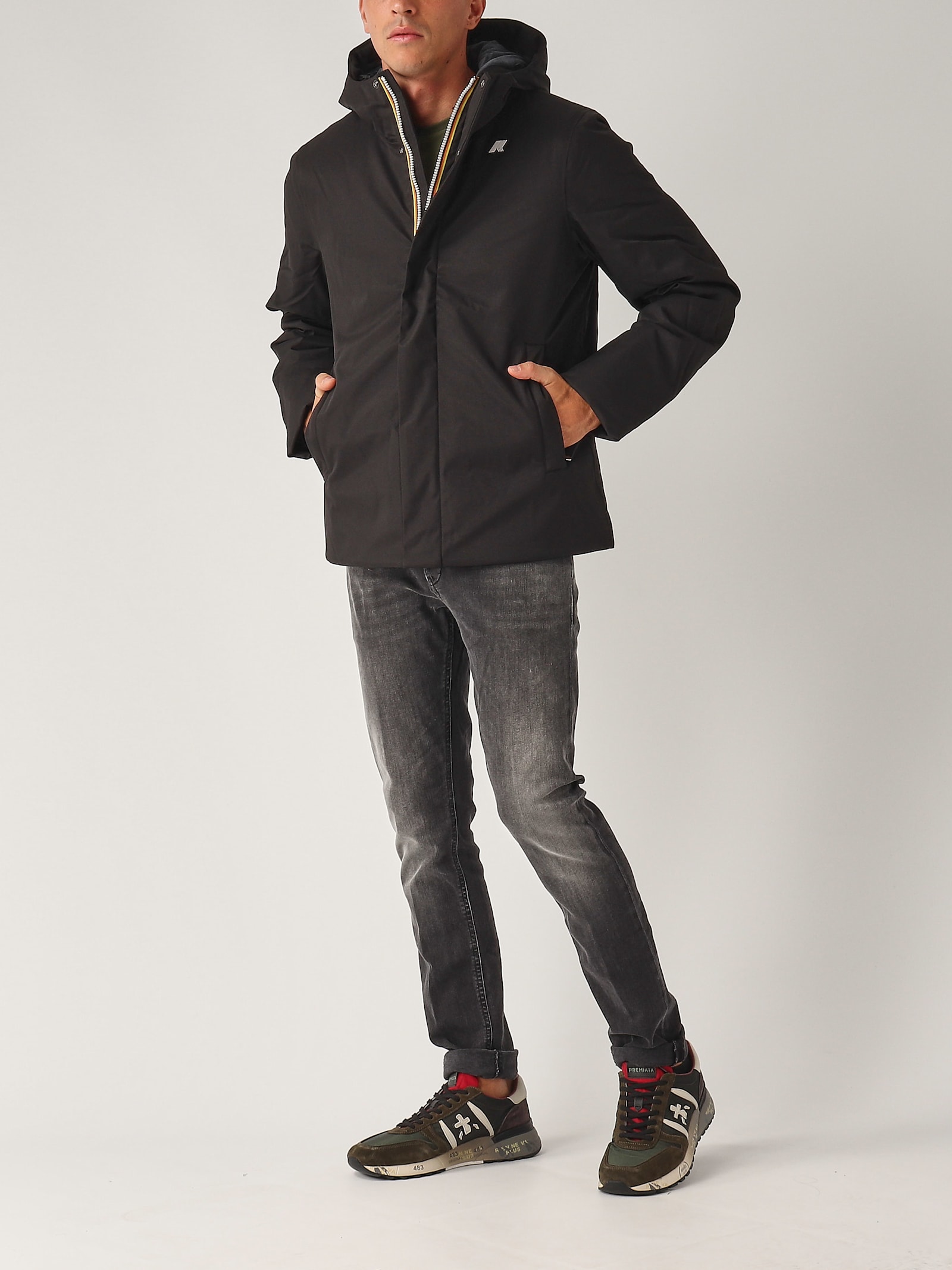 Shop K-way Jacko Twill Marmotta Jacket In Nero