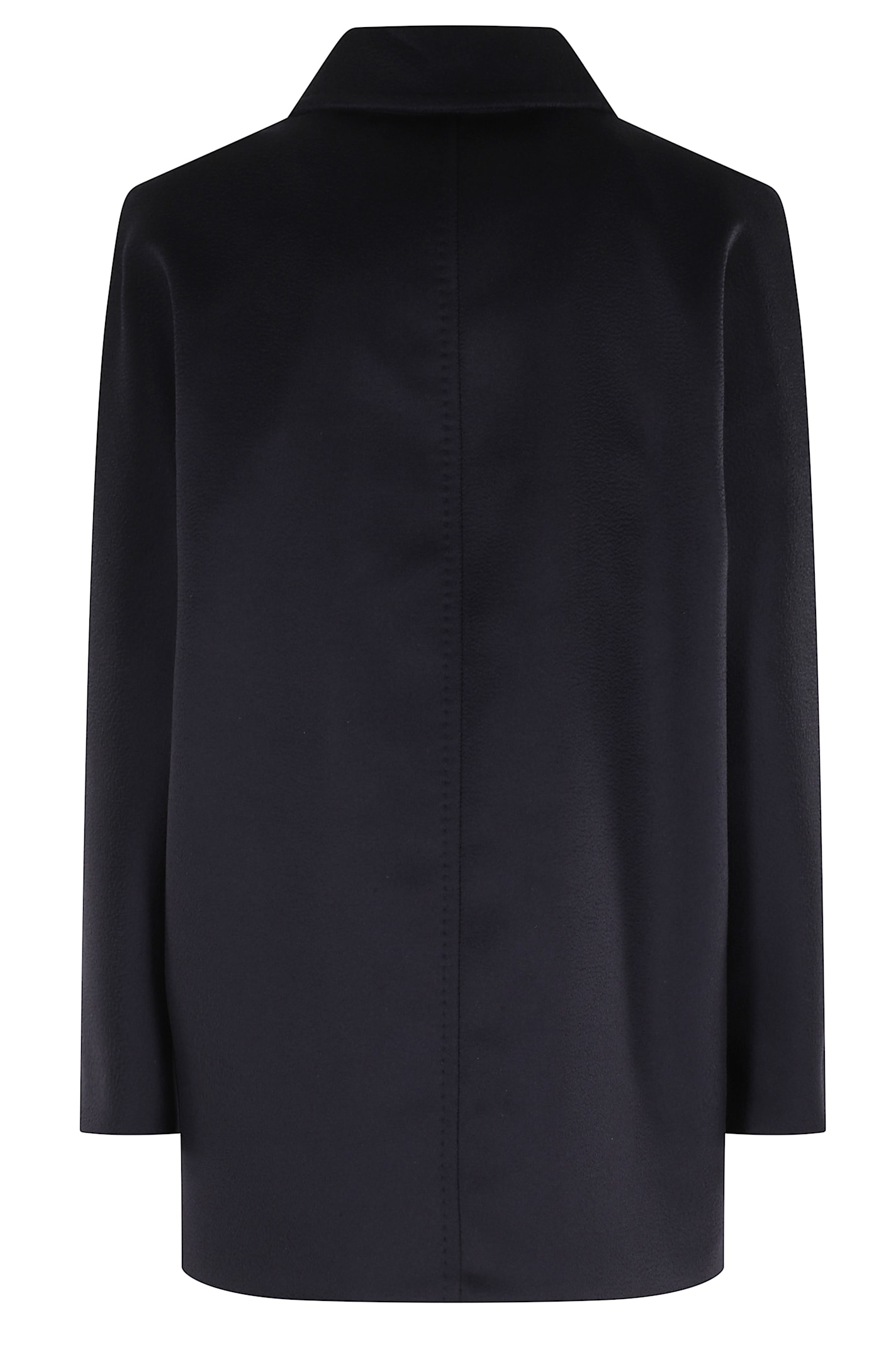 Max Mara Blue Broadcloth Sheree Double-breasted Pea Coat In Blue