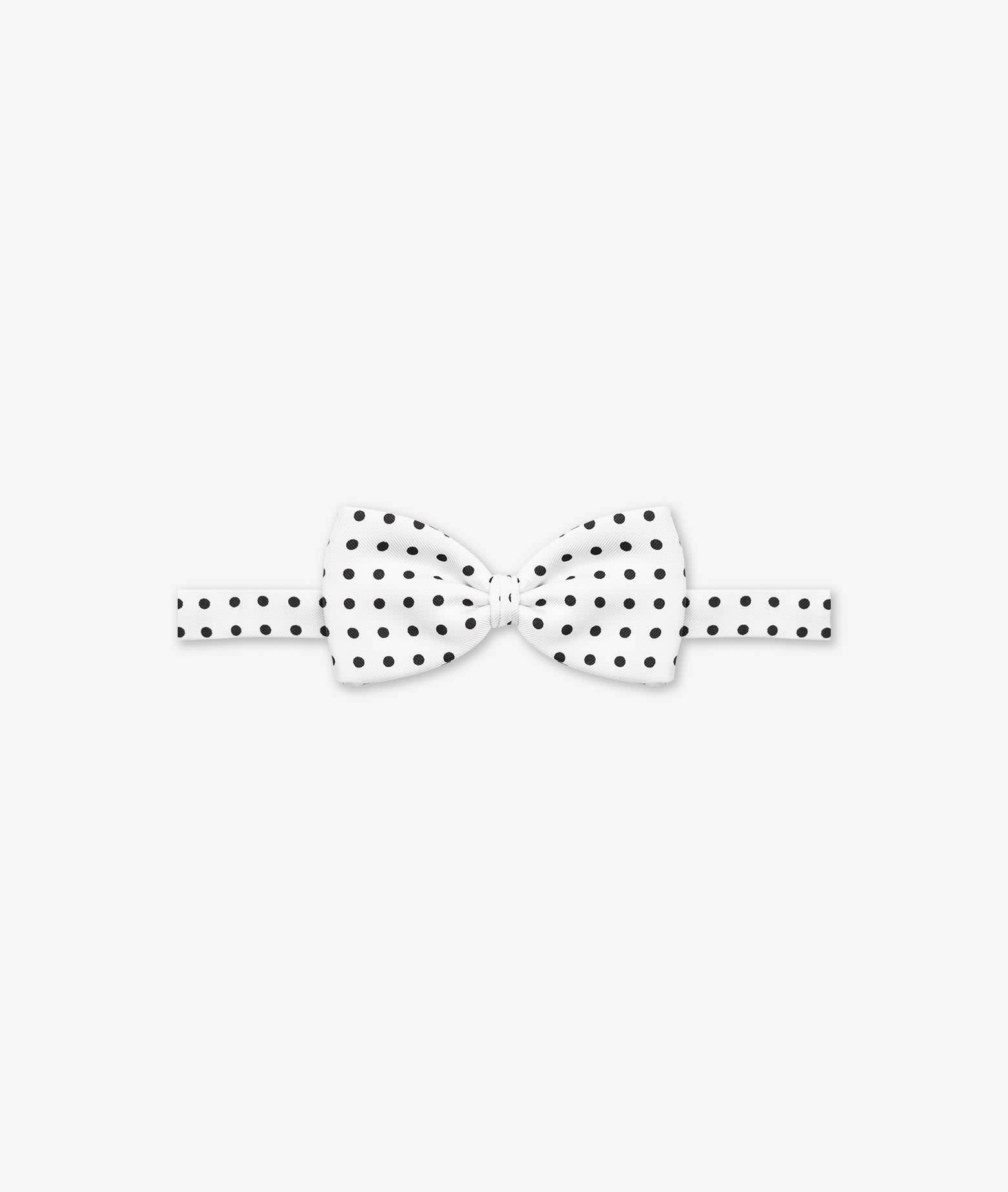 Larusmiani Bow Tie Popping Tie In White