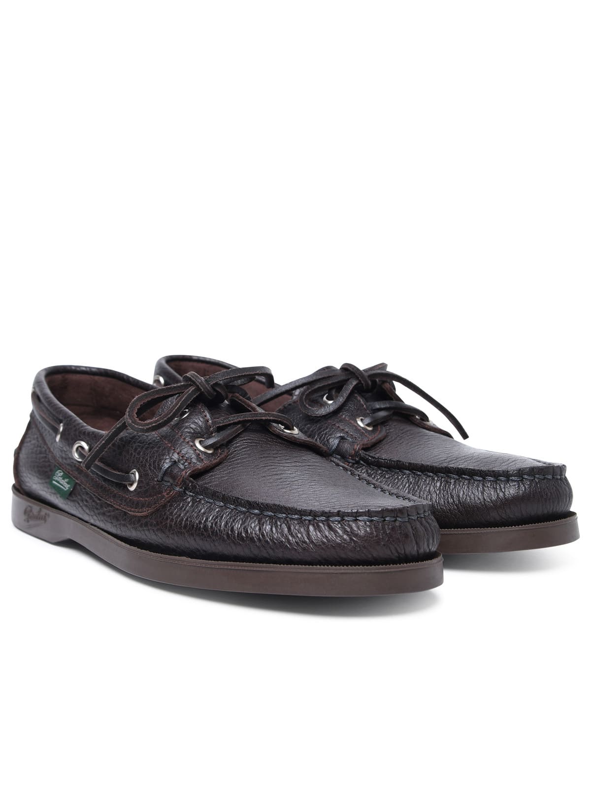 Shop Paraboot Barth Brown Leather Loafers