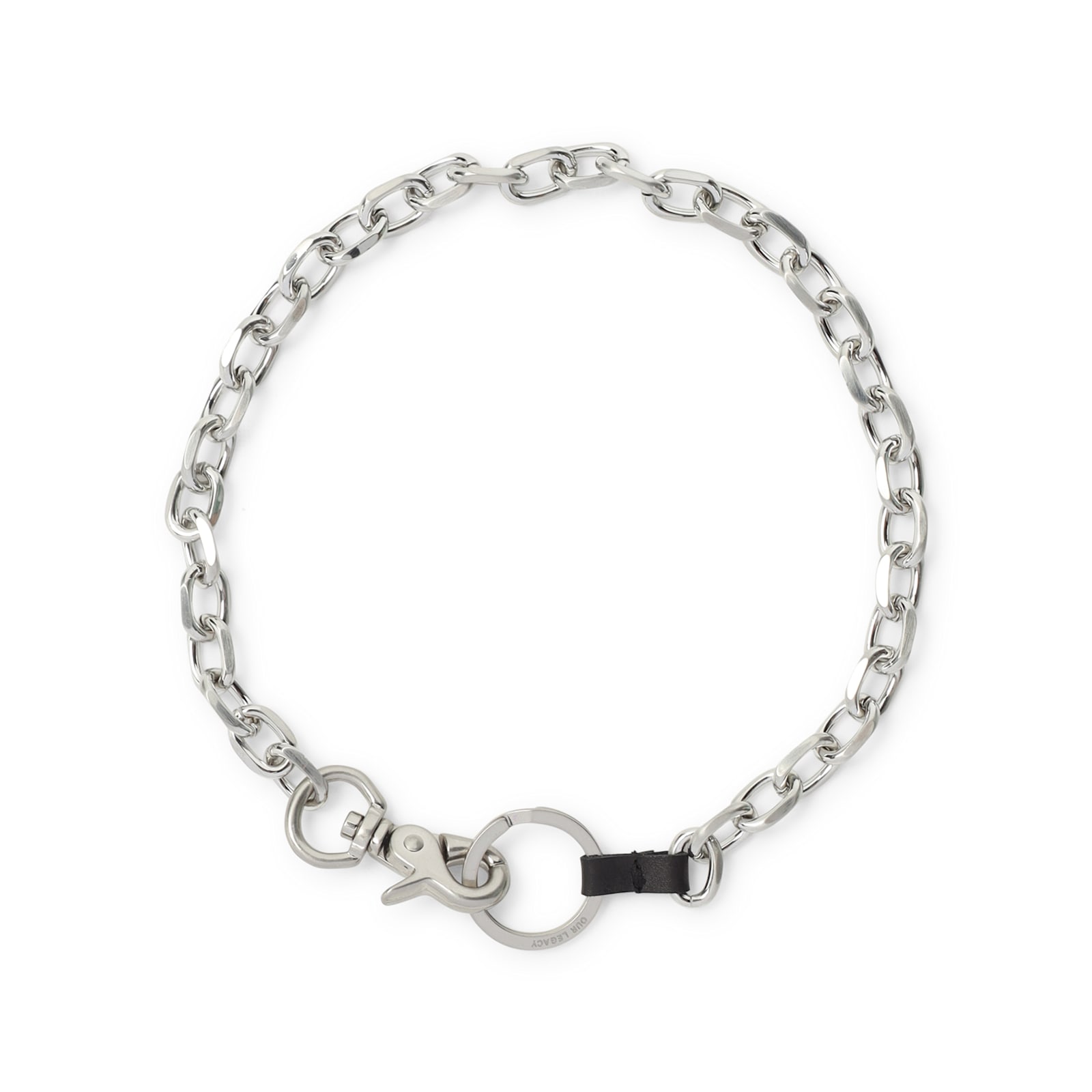 Our Legacy Ladon Matte Nickel Key Ring In Metallic
