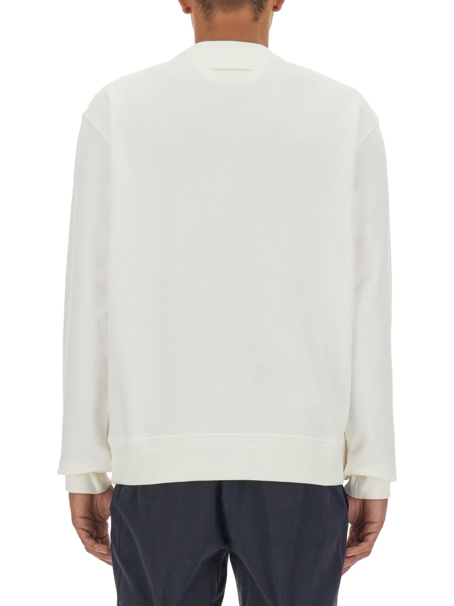 Shop Zegna Sweatshirt With Logo In White