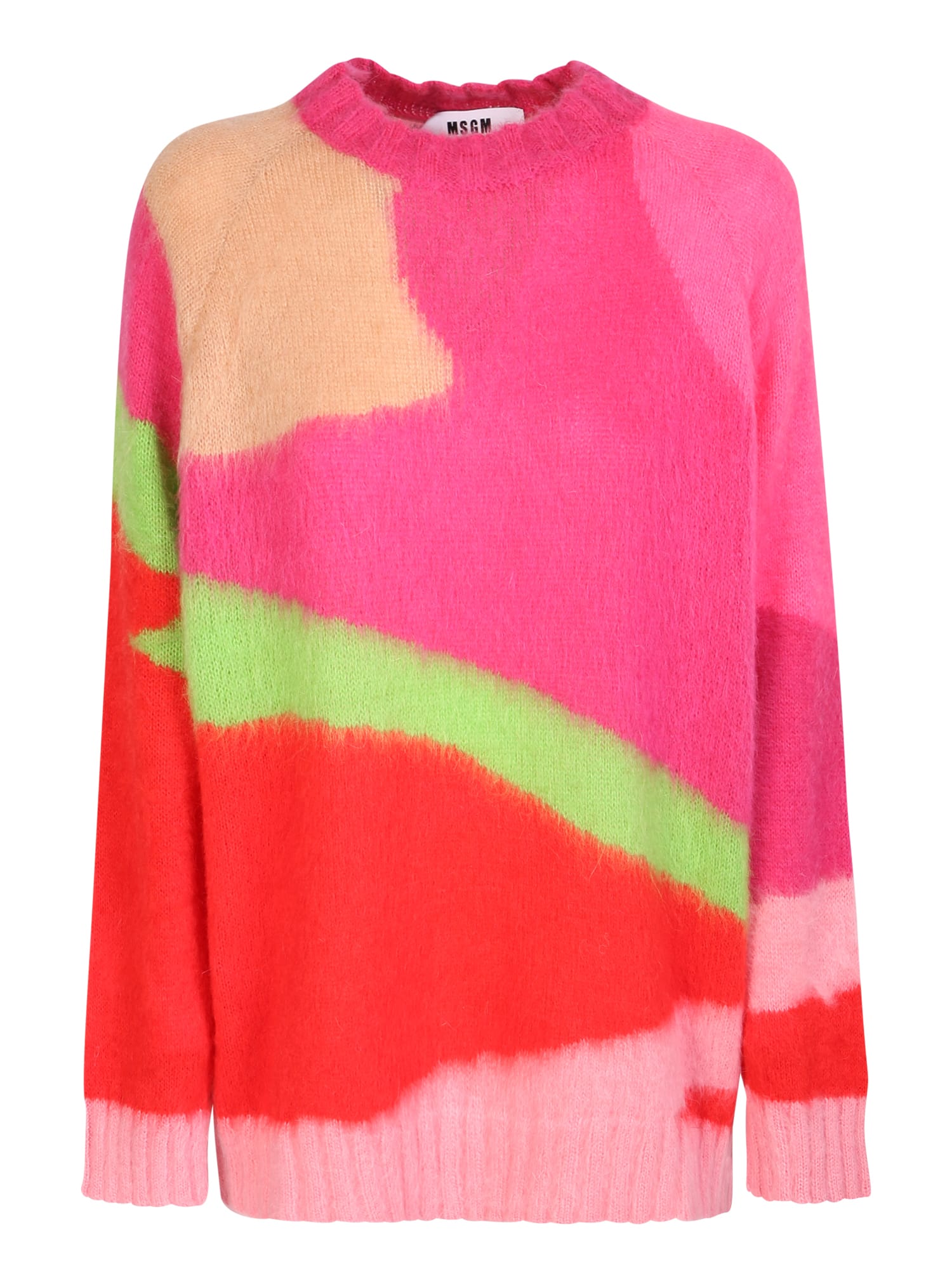 MSGM Multicolored Pullover By. Design Completely Similar To The Brand Identity; Palette Of Bold Colors And Urban Style