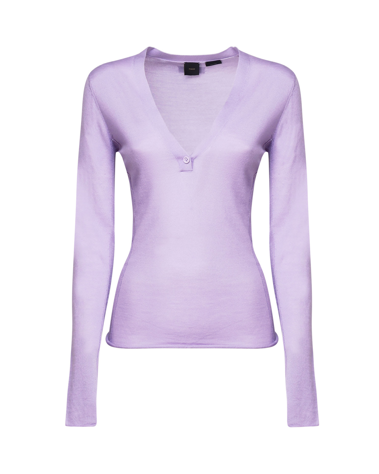 Pinko Sweater In Silk And Wool Yarn In Purple