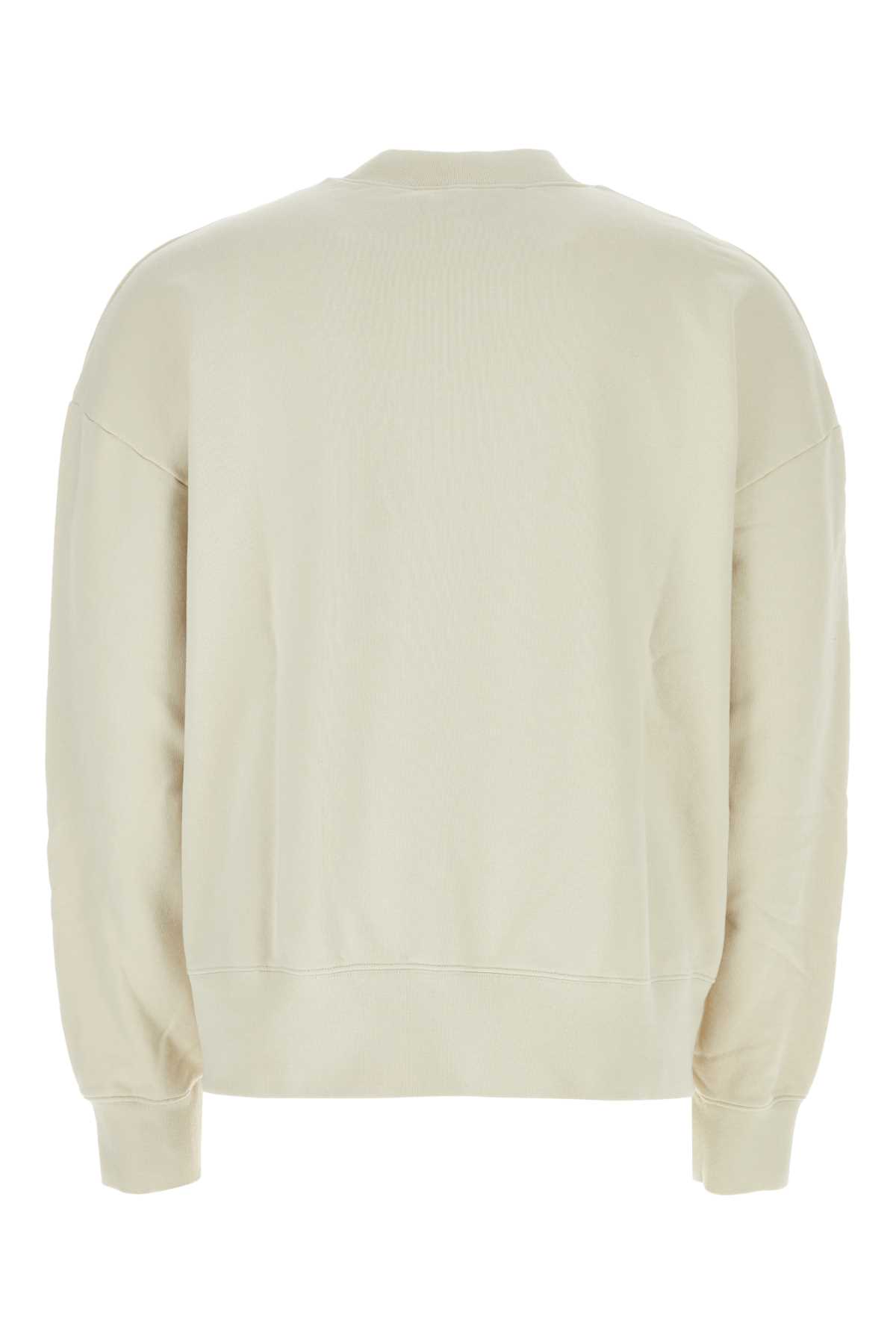 Shop Palm Angels Sand Cotton Sweatshirt In Offwhite