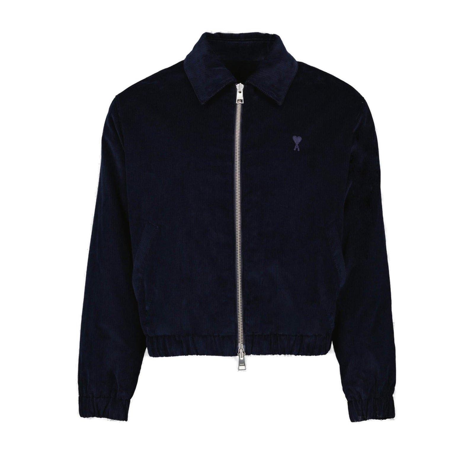 Ami De Coeur Zip-up Corduroy Shirt Jacket
