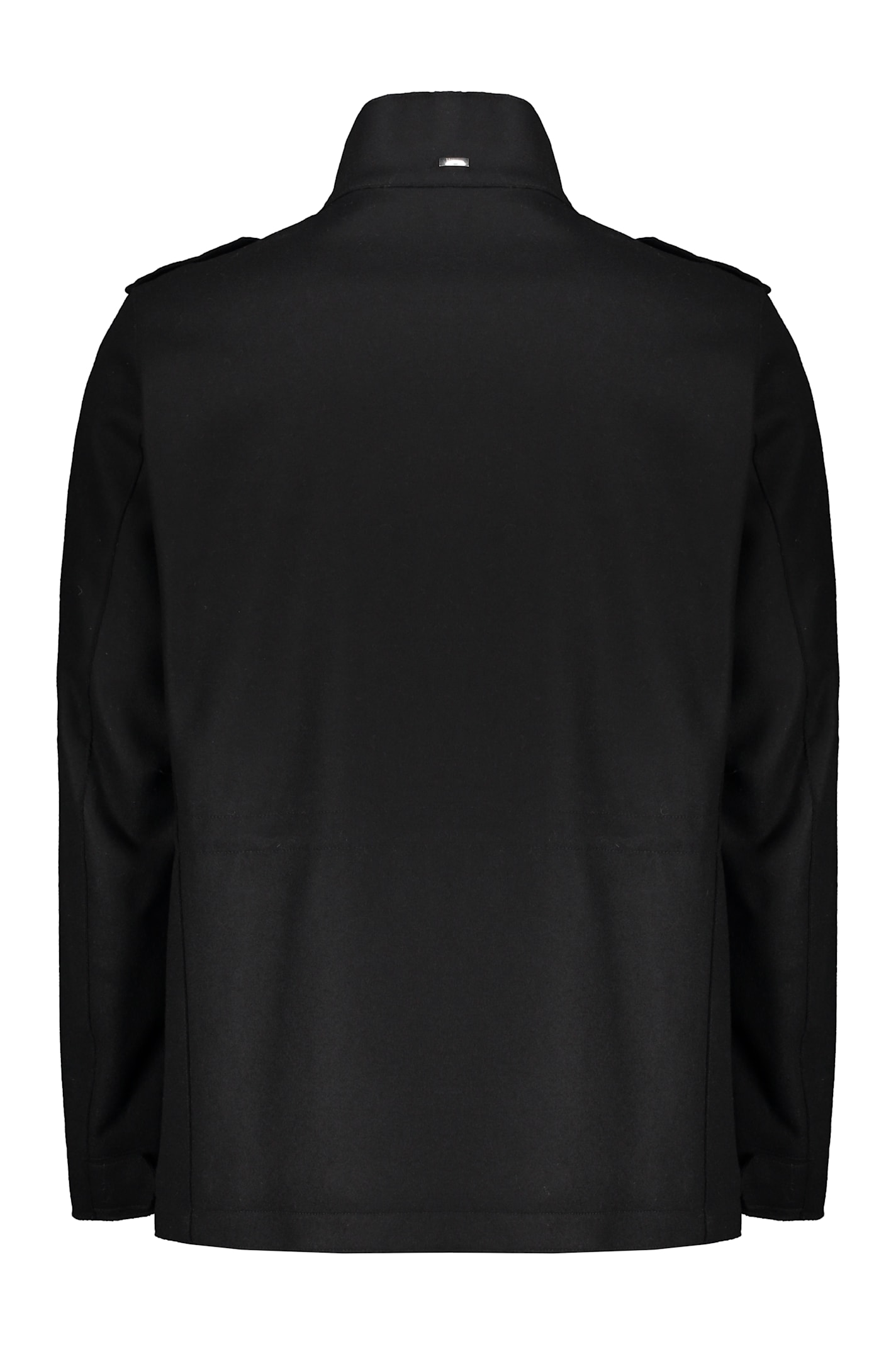 Shop Herno Wool Blend Blazer In Black