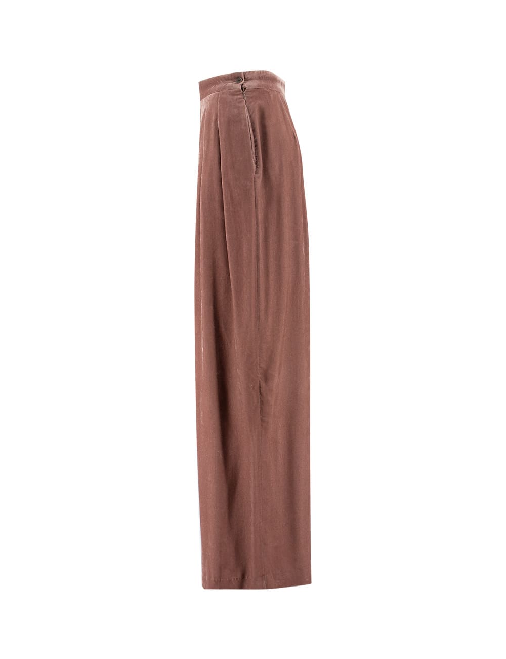 Fabiana Filippi Pleated Wide-leg Trousers In Rosewood
