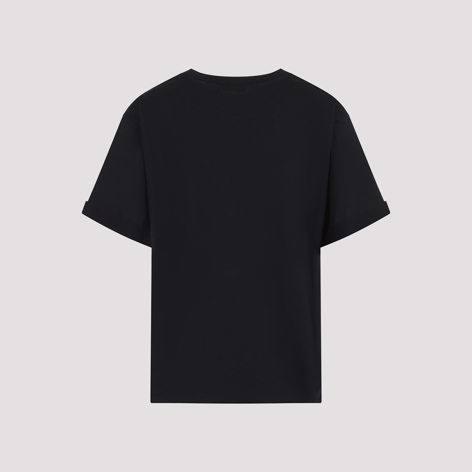 Saint Laurent Logo Print Crewneck T-shirt In Black