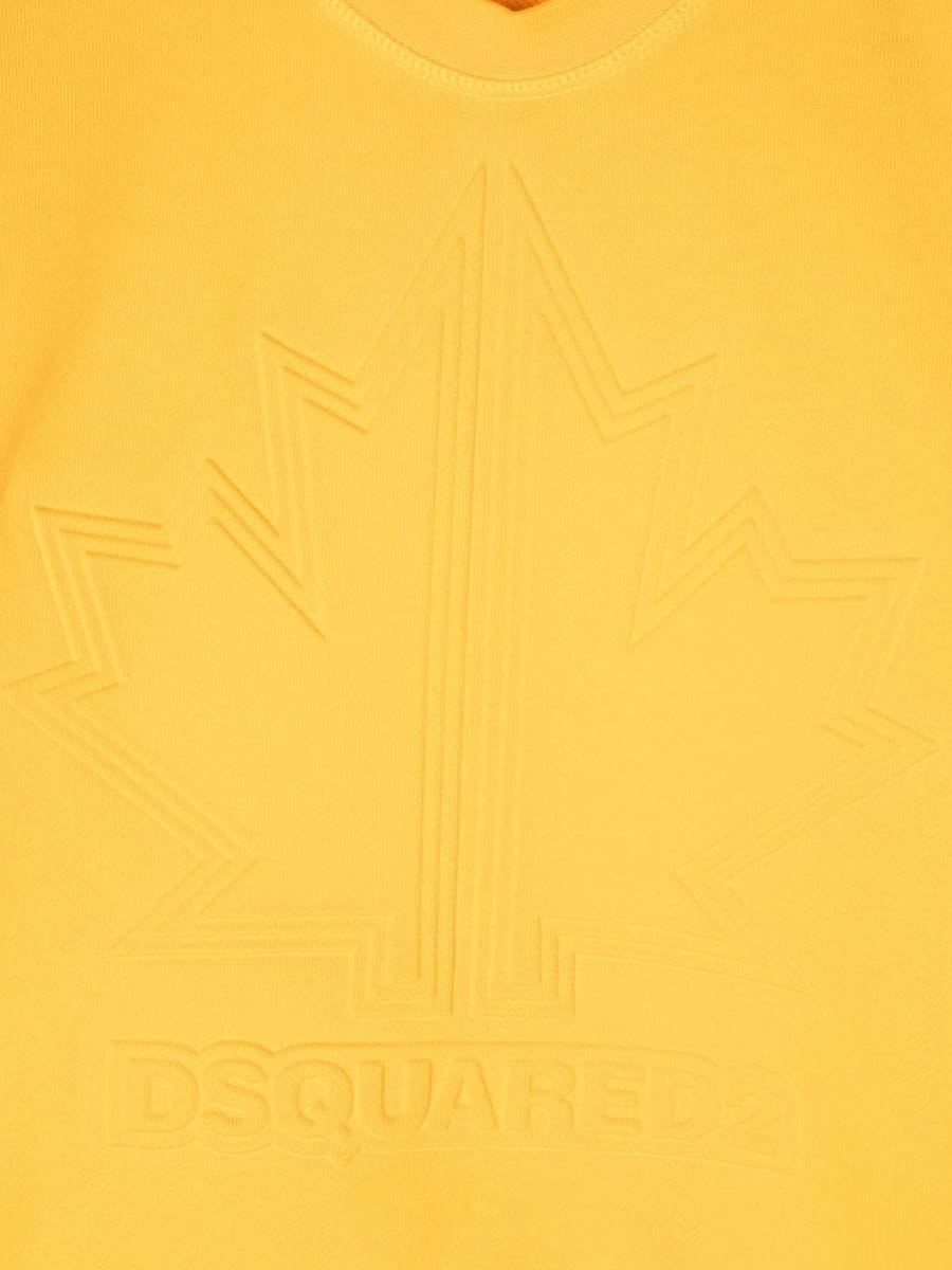 Dsquared2 Slouchy Fit Crewneck Sweatshirt In Yellow