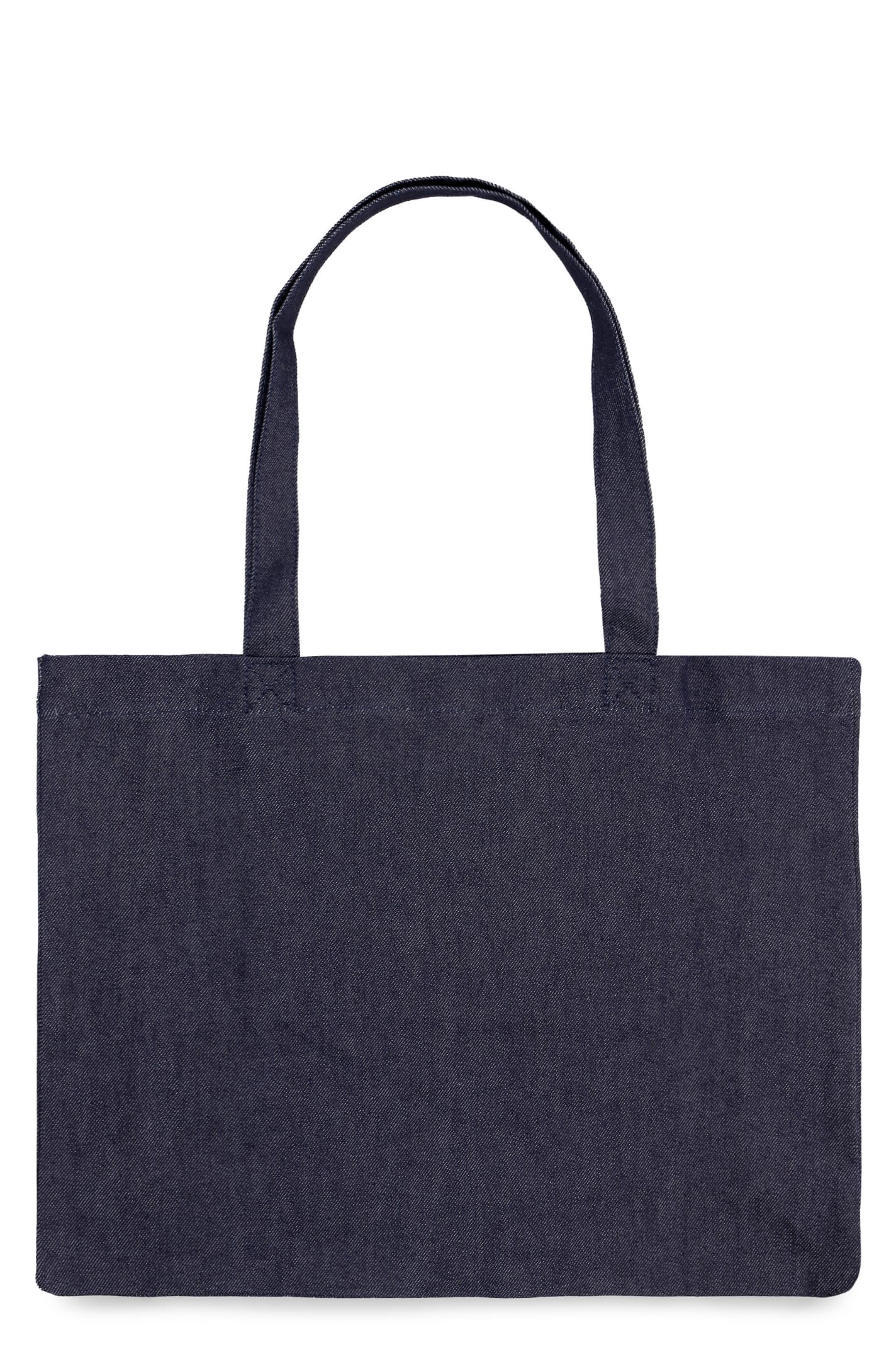 Shop Apc Daniela Logo Detail Tote Bag In Denim