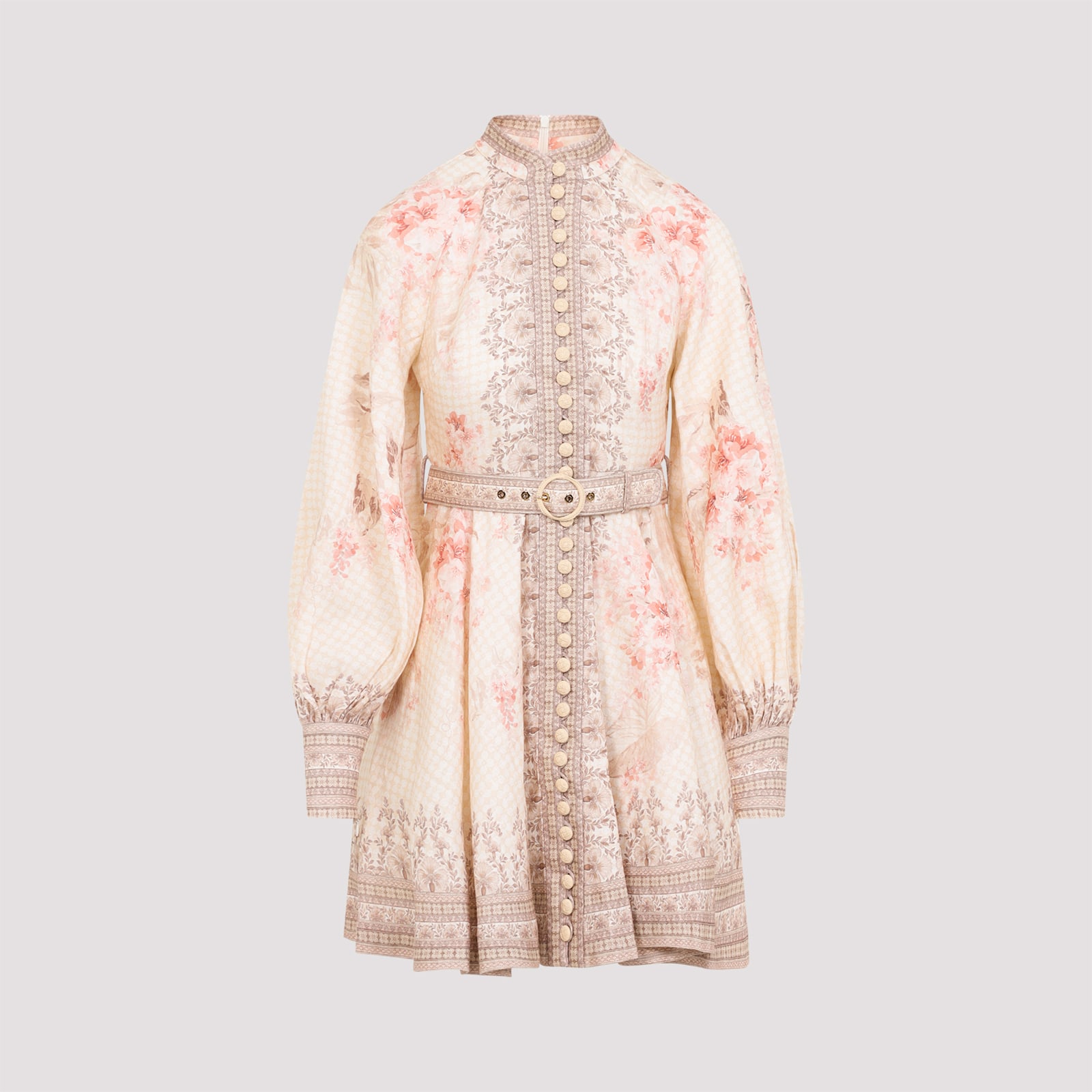 ZIMMERMANN ILLUMINATE BUTTONED MINI DRESS