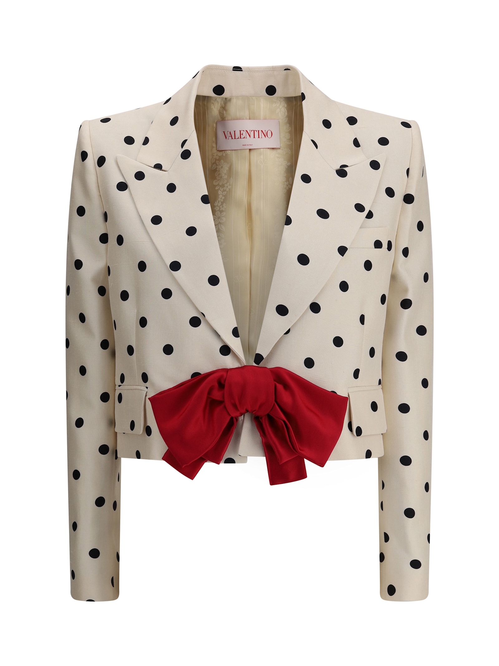 Polka Dot Shantung Blazer