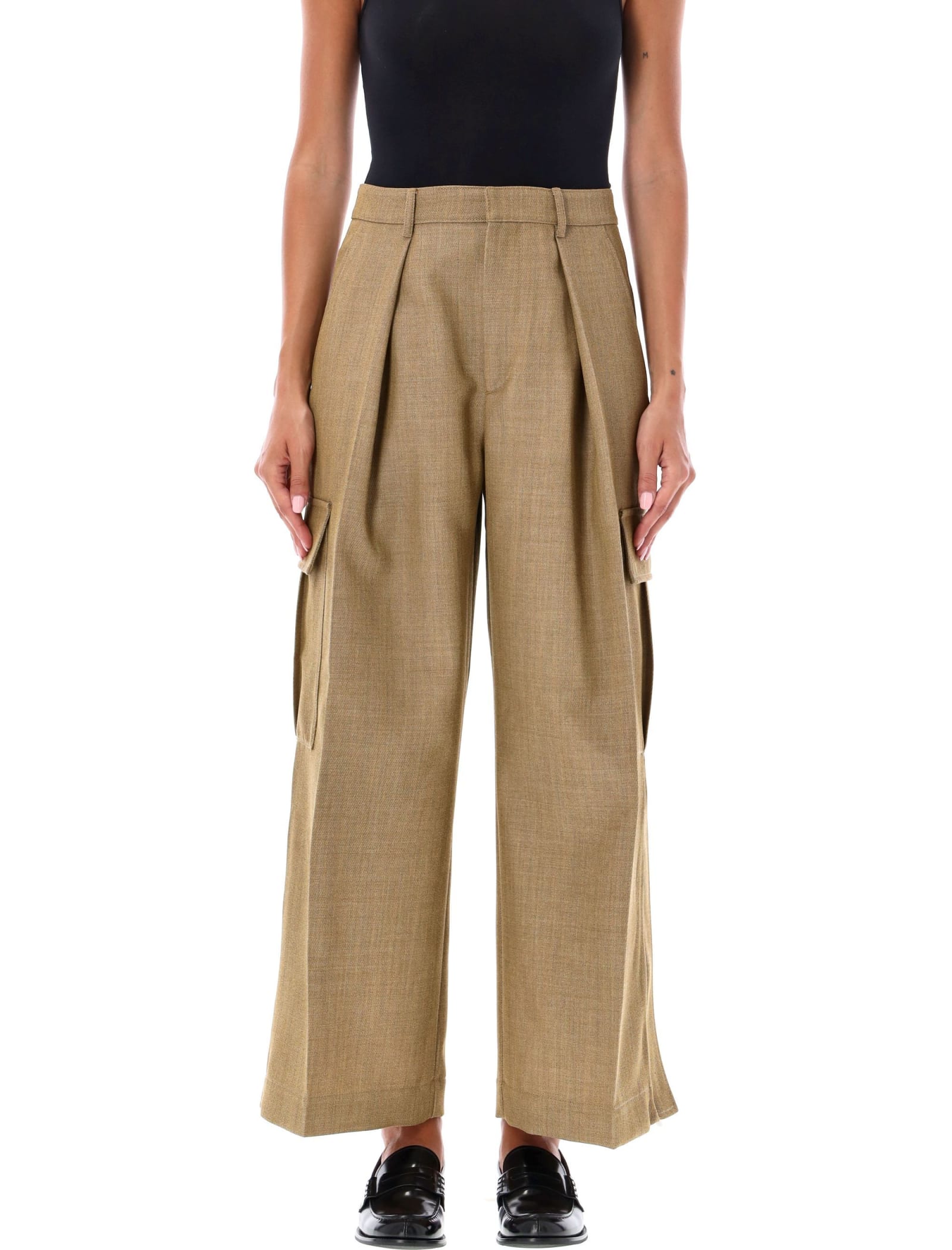 Shop Burberry Au24-ww-cie Pants In Beige