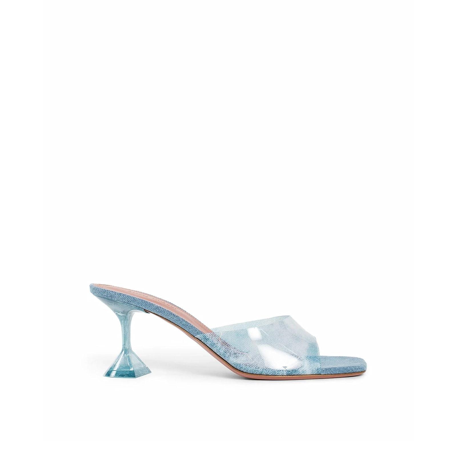 Lupita Glass Pvc Denim Mules