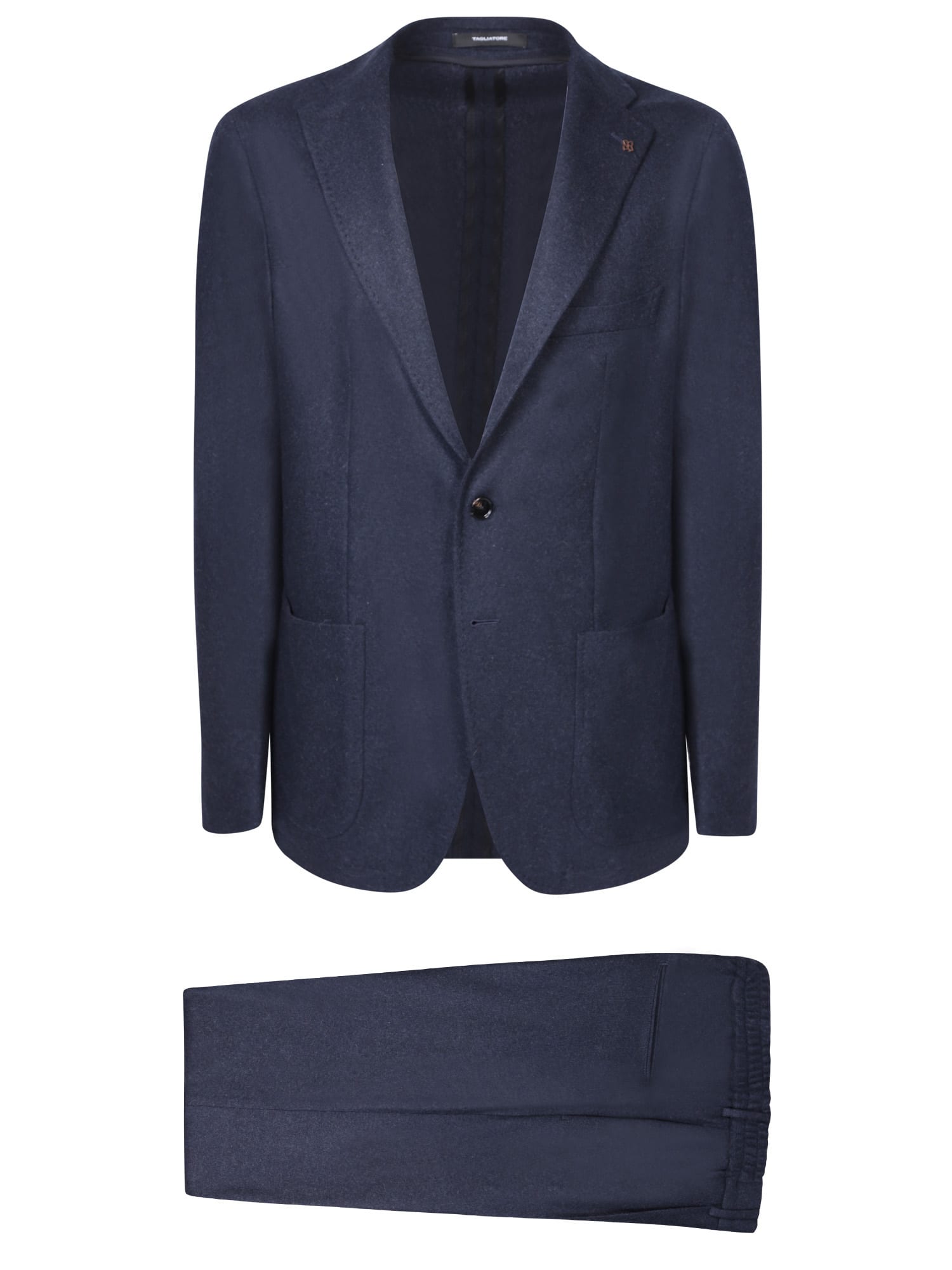 Shop Tagliatore Single-breasted Jacket Blue Suit