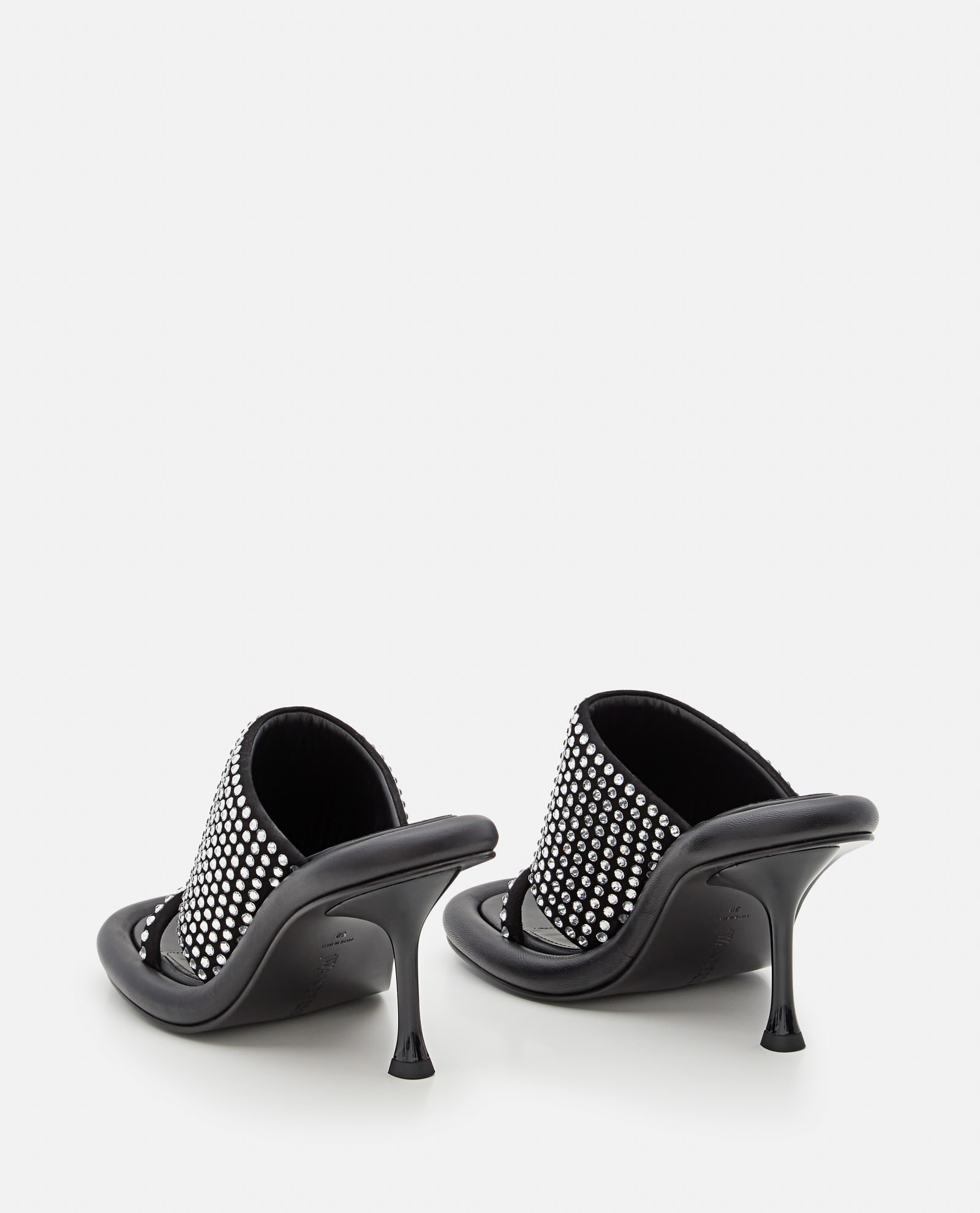 Jw Anderson 90mm Bumper Strass Mules In Black