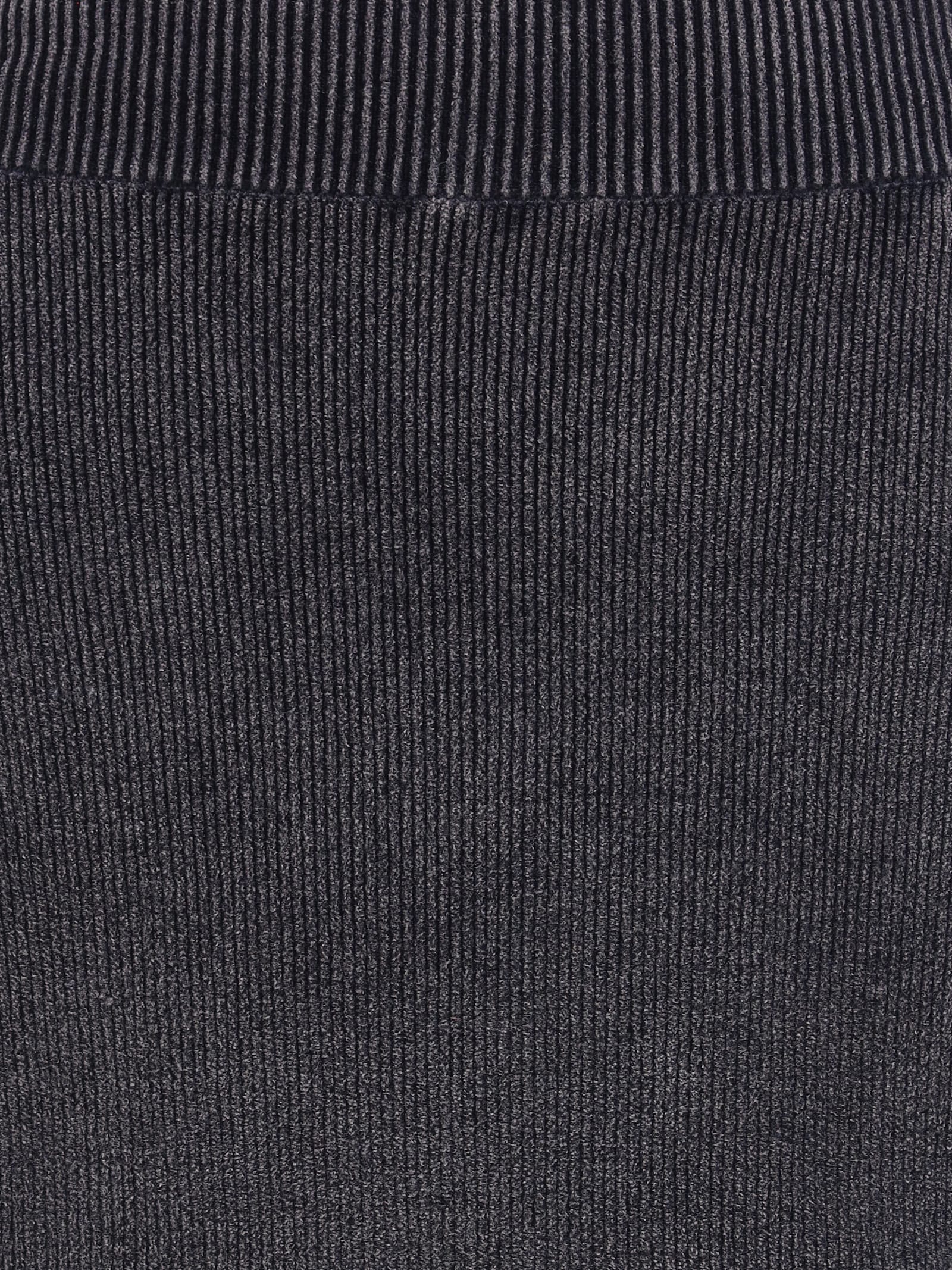 Alexander Wang Ribbed Logo-embossed Skirt In Gray