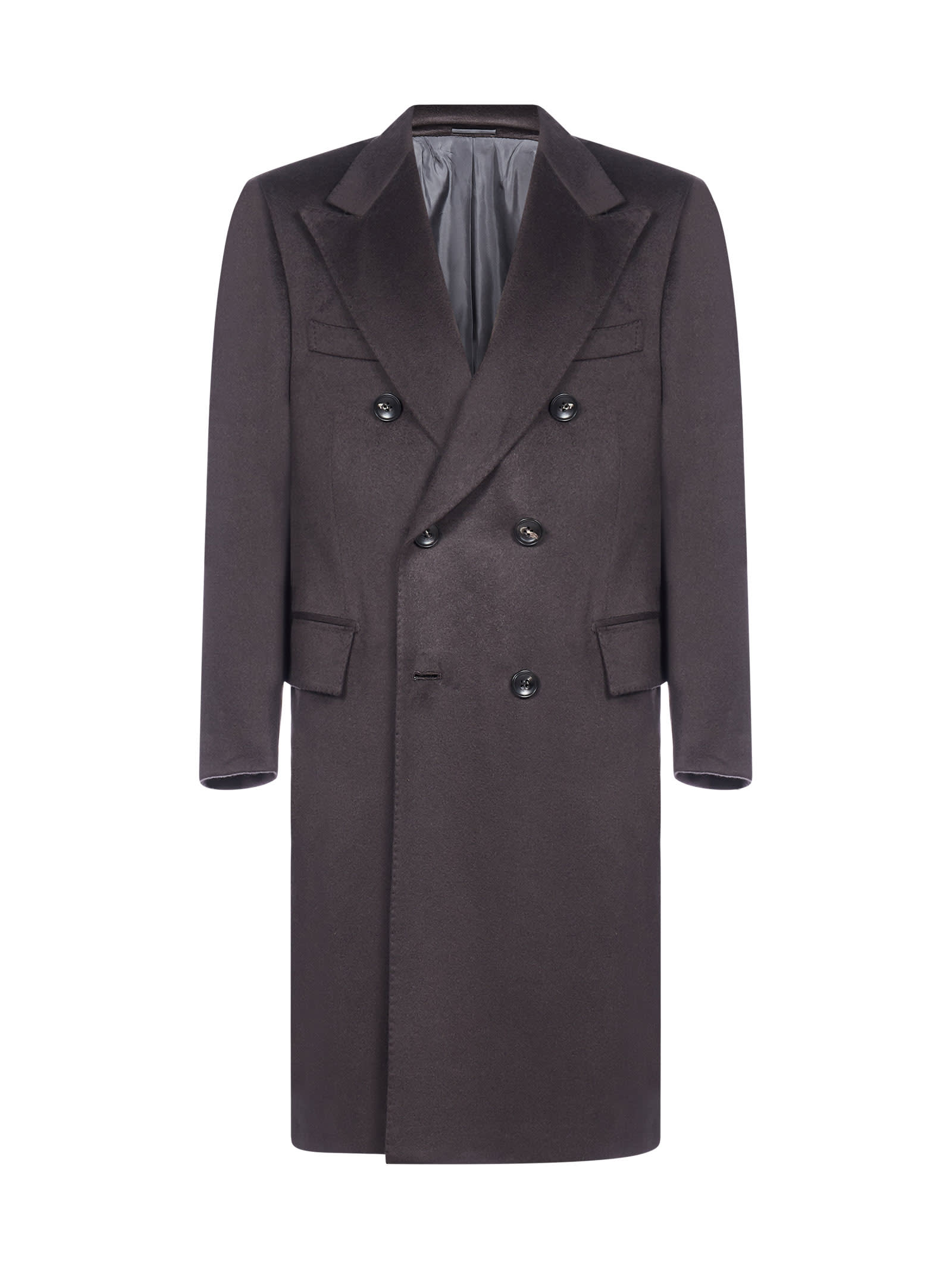 Kiton Cashmere Double-breasted Coat
