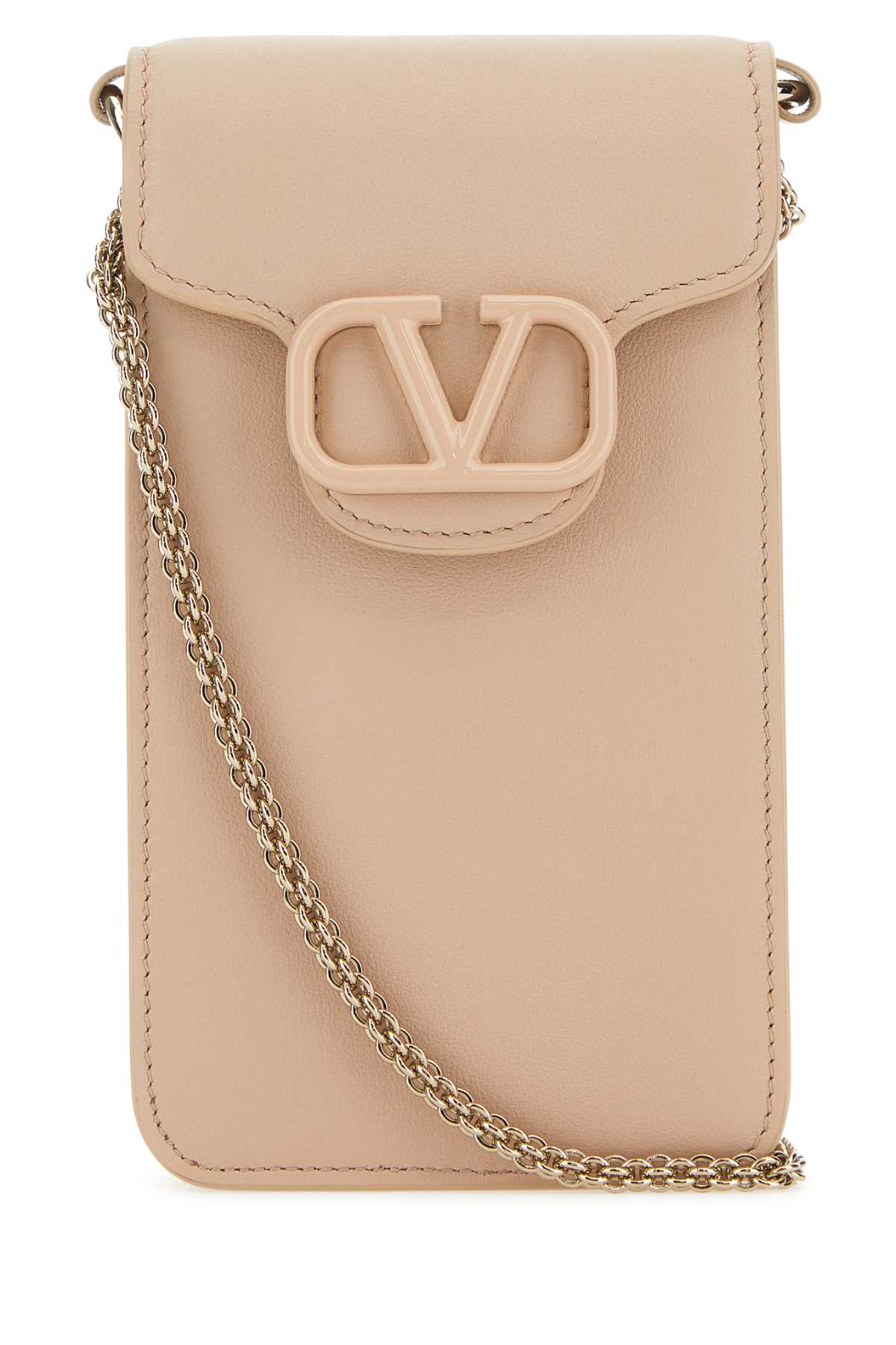 Shop Valentino Skin Pink Leather Locã² Phone Case
