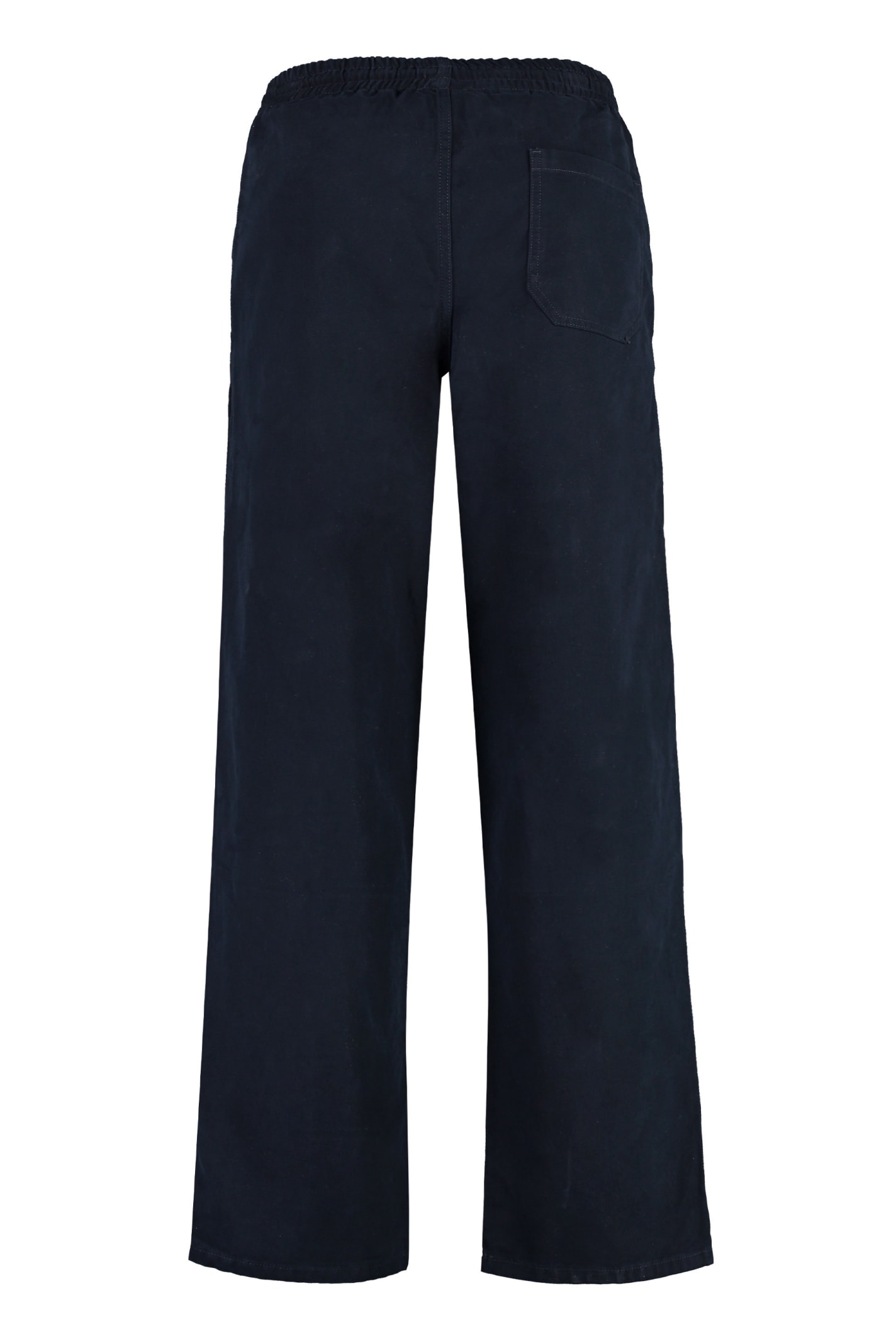 Shop Apc Cotton Trousers In Blue