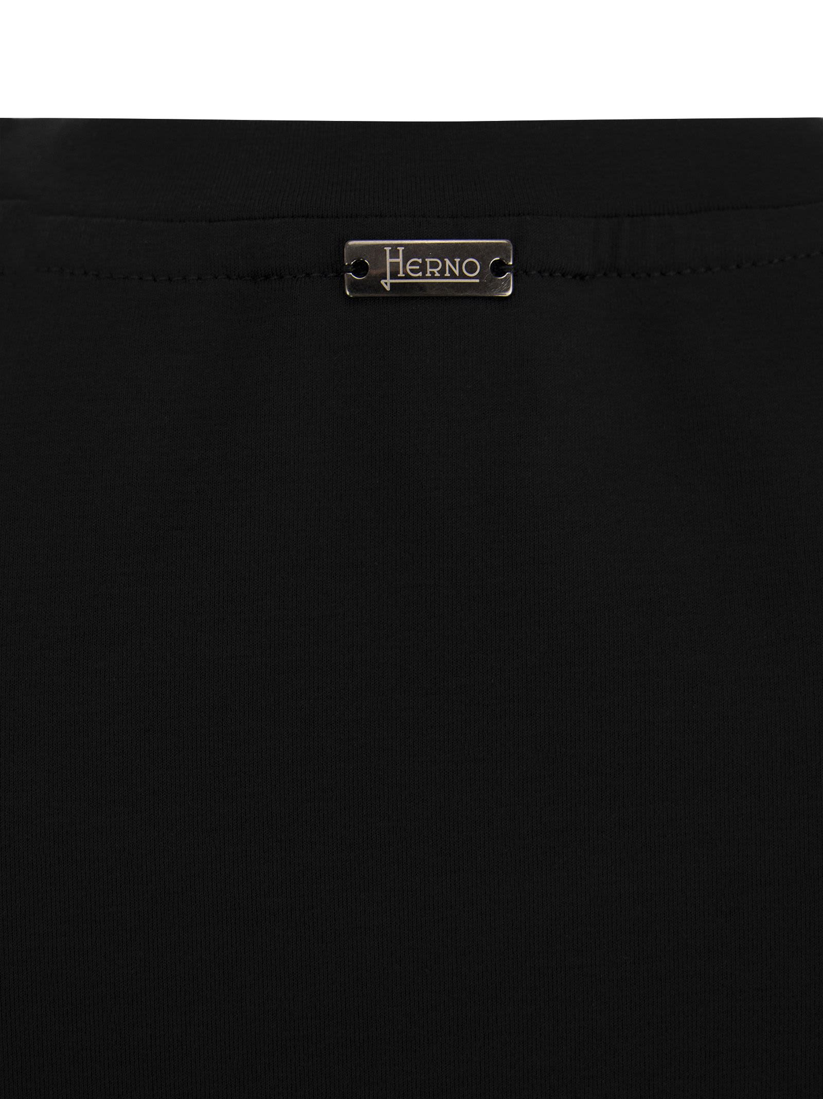 Shop Herno Stretch Cotton Jersey T-shirt In Black