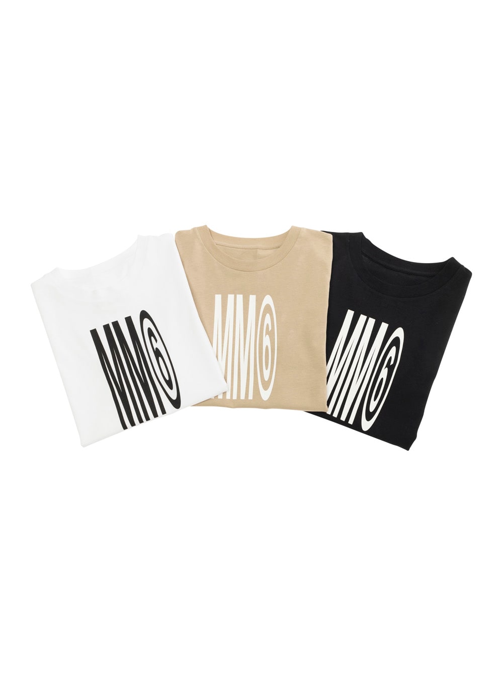 Mm6 Maison Margiela Multicolor Set Of Three T-shirts With Logo Print On The Front In Cotton Boy In Multicolor