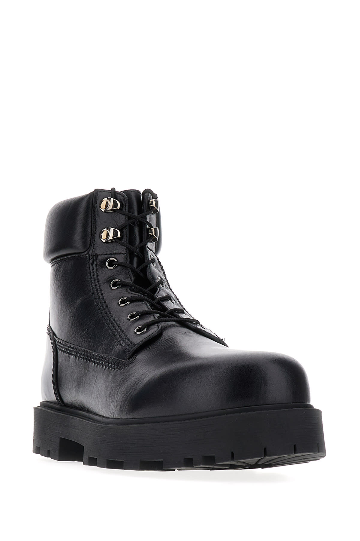 Shop Givenchy Black Leather Show Ankle Boots In 001