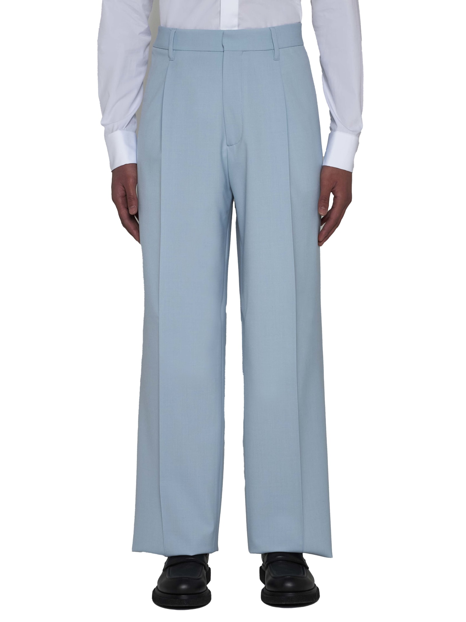 Shop Lardini Pants In Clear Blue