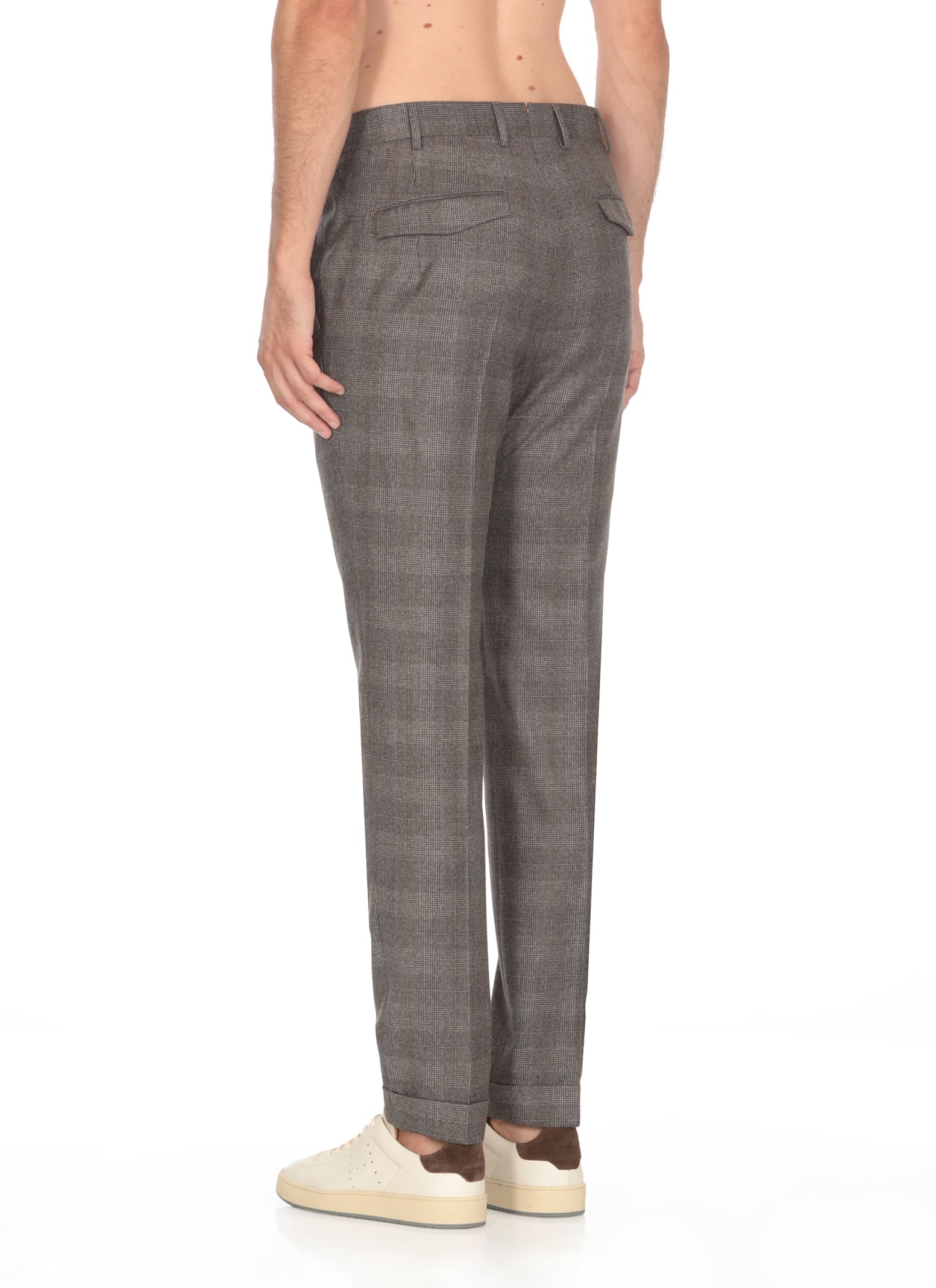 Shop Pt Torino Wool Pants In Grey