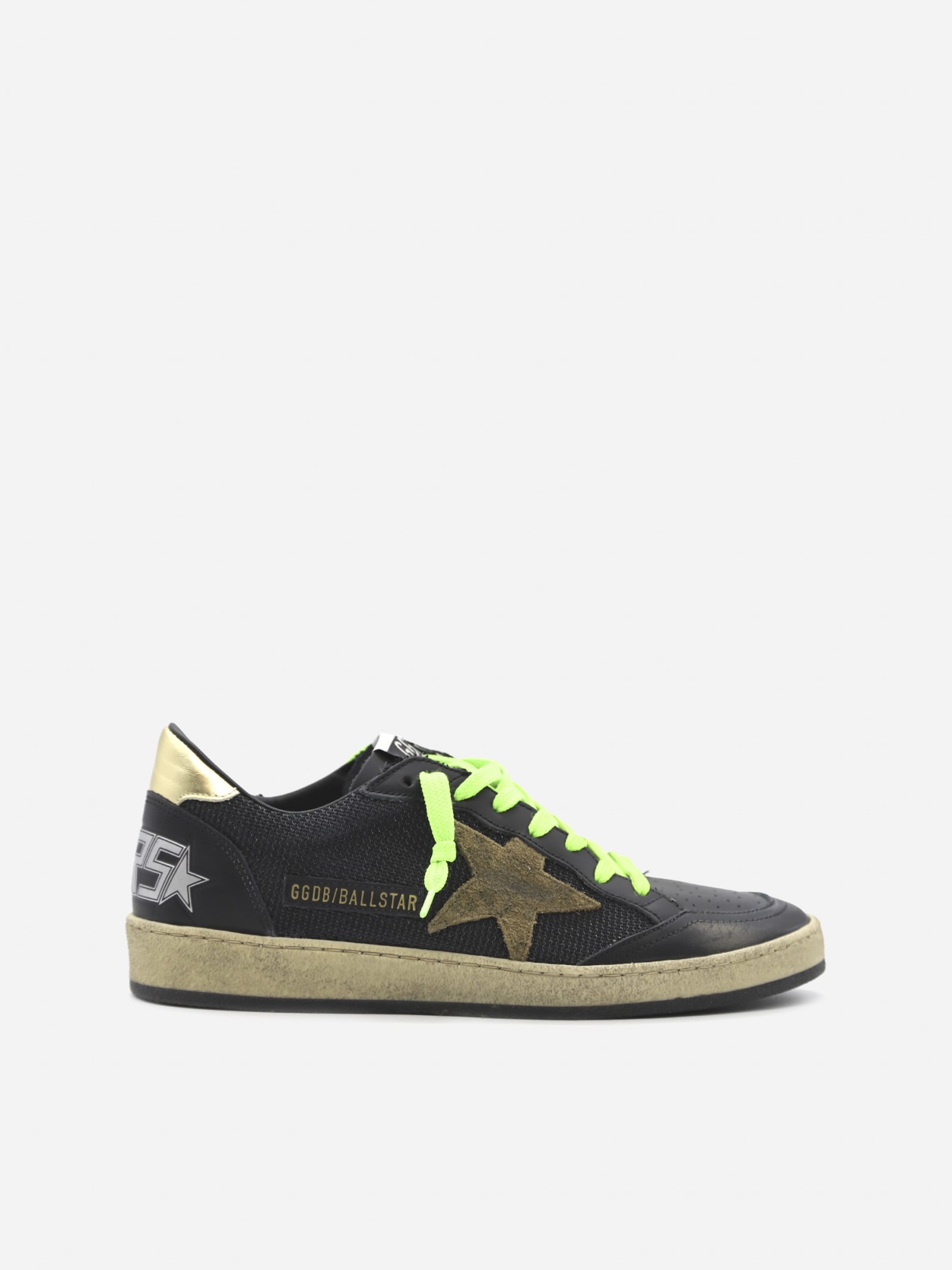 Golden Goose Ball Star Sneakers In Leather With Suede Inserts