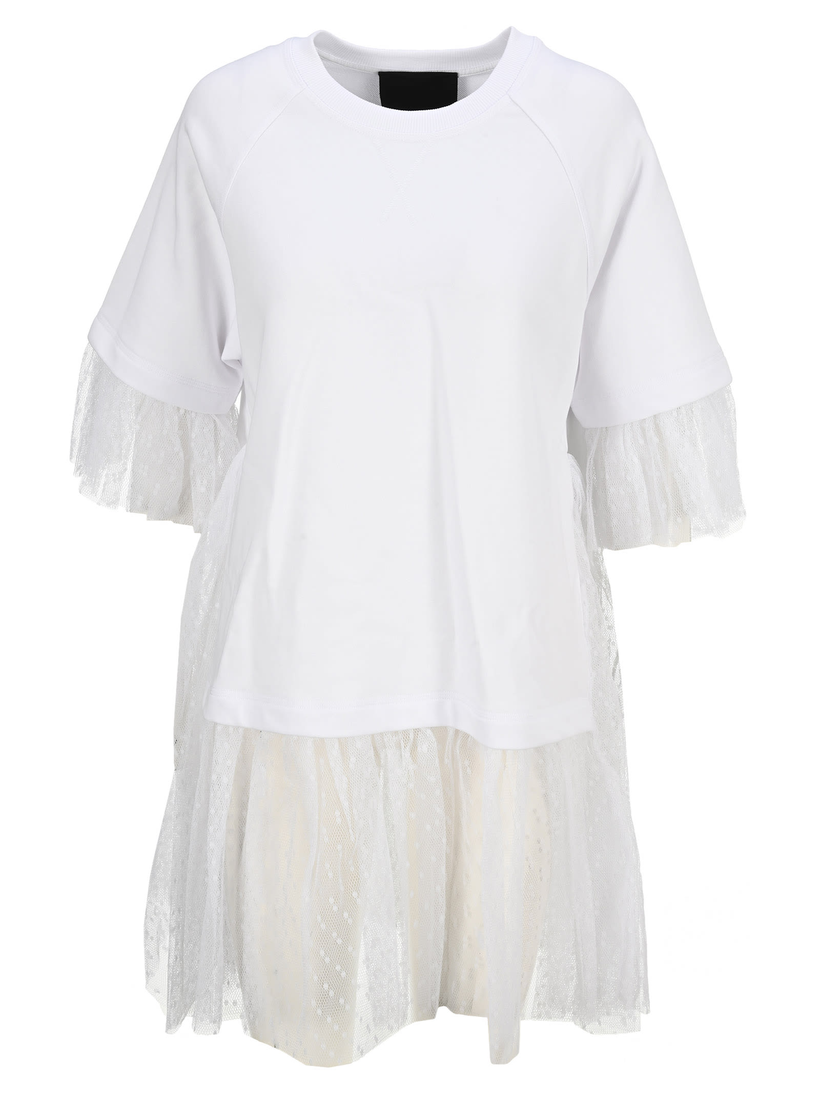 Red Valentino T-shirt Point Desprit Tulle