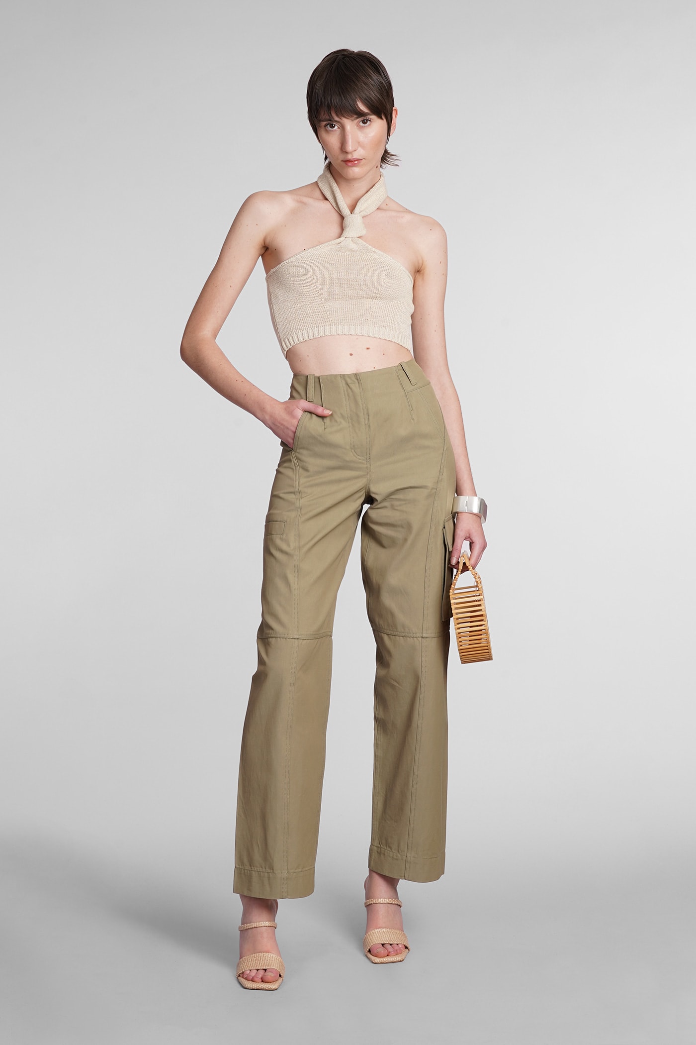 Shop Cult Gaia Adrie Pants In Green Cotton