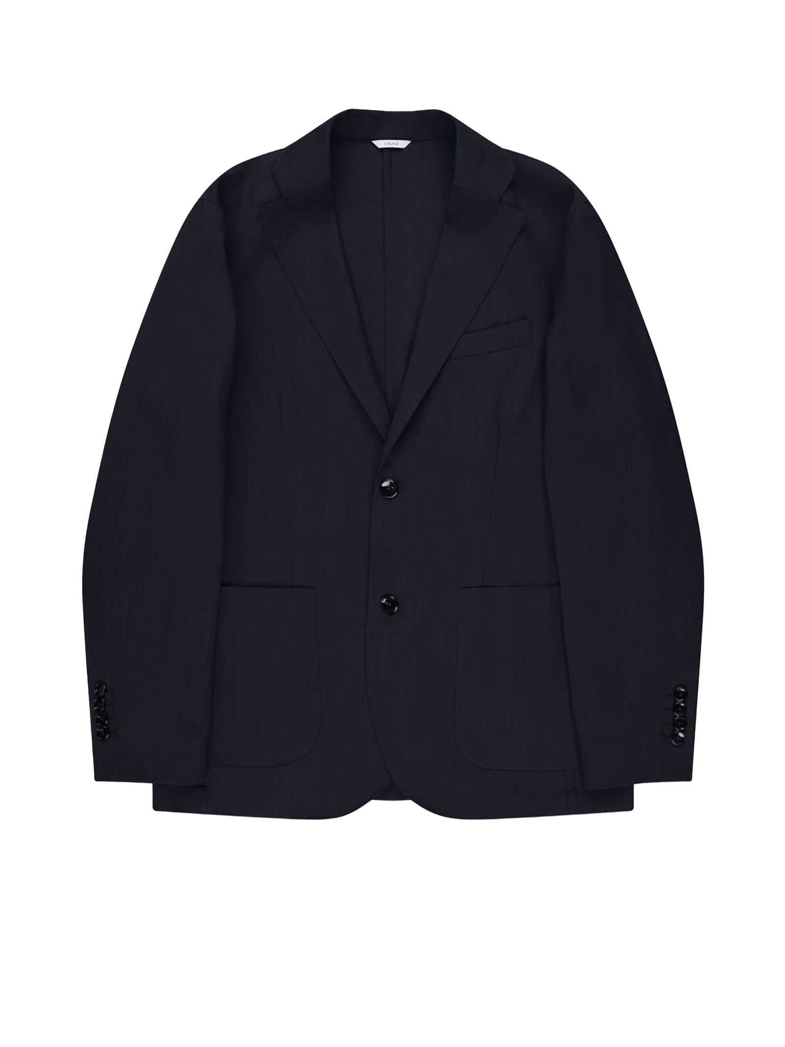 Single-breasted Jacket In Technical Fabric