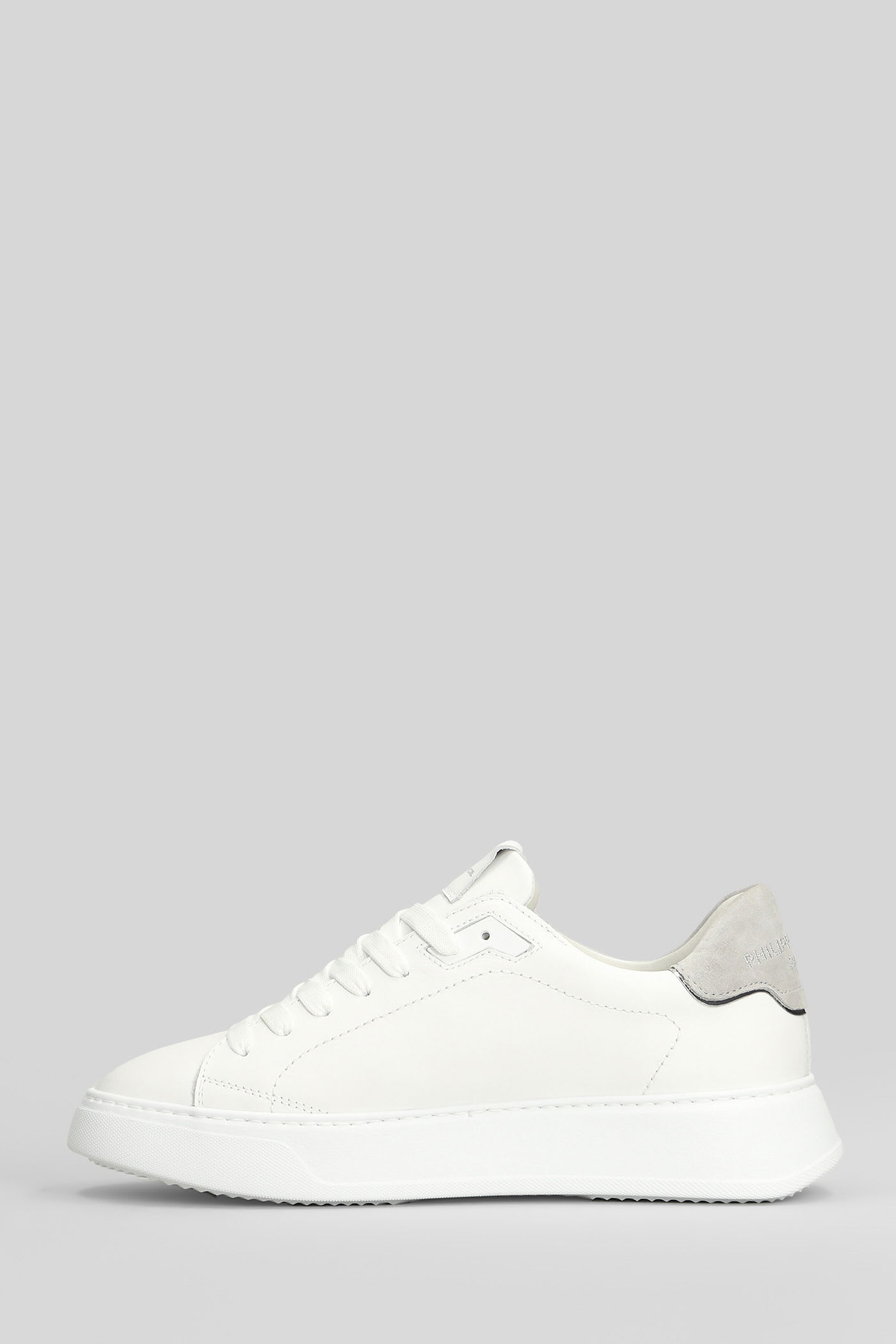 Philippe Model Casual Low Top Sneakers Logo In White