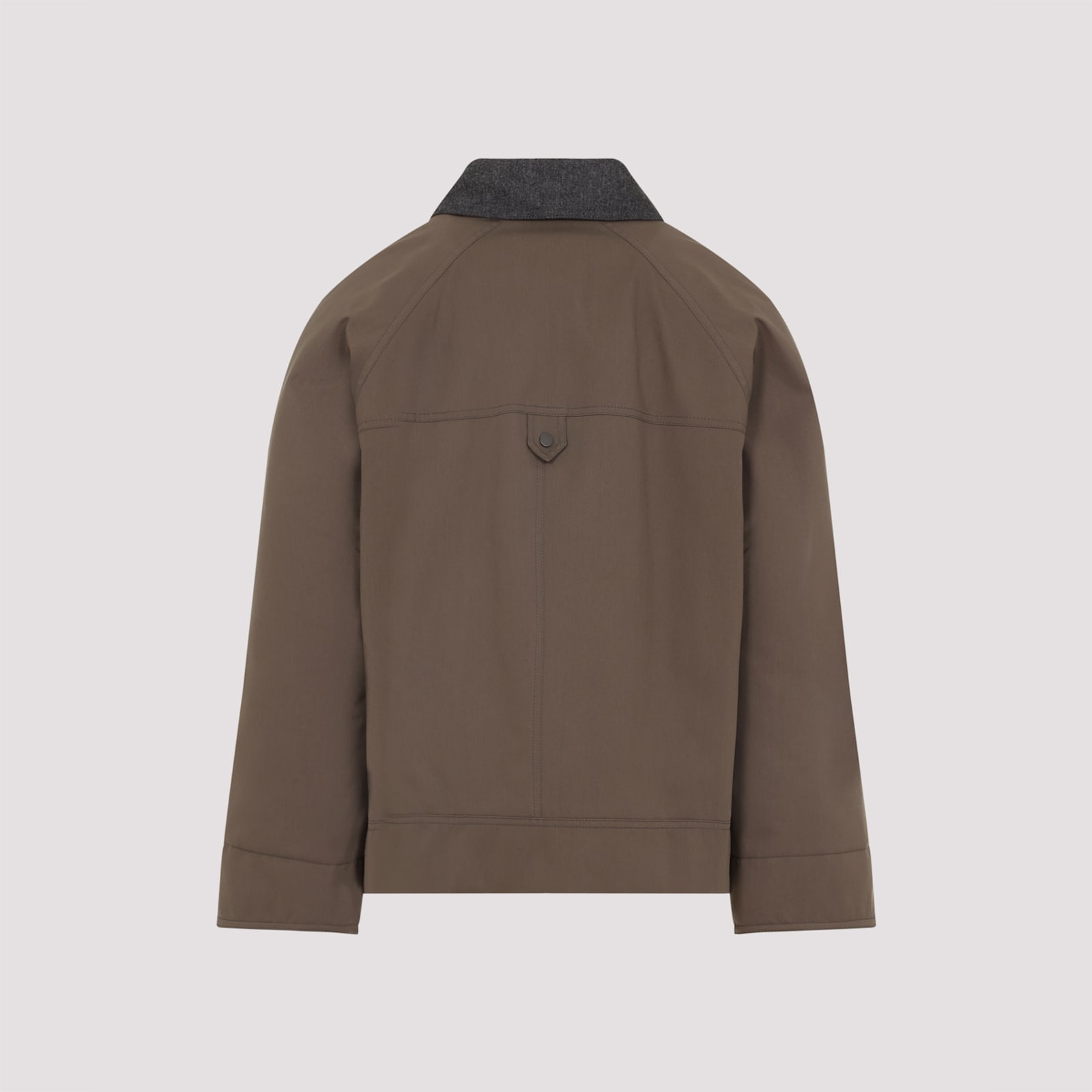 Brunello Cucinelli Techno Canvas Jacket In Brown