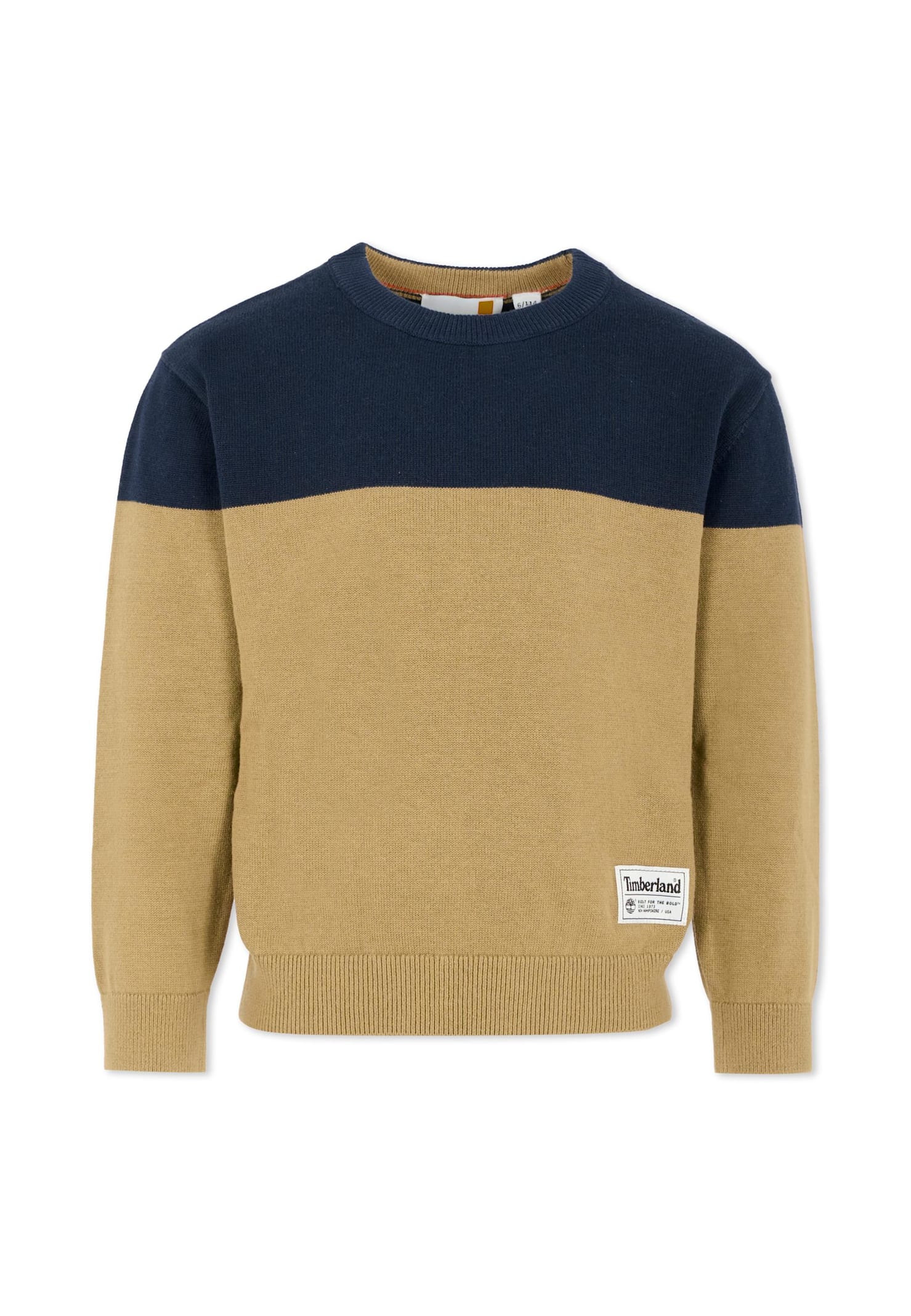 Timberland Beige Sweater For Boy With Patch In Brown