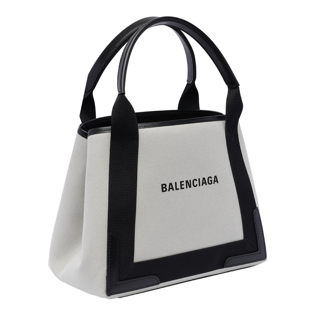 Shop Balenciaga Small Cabas Hand Bag In Grey