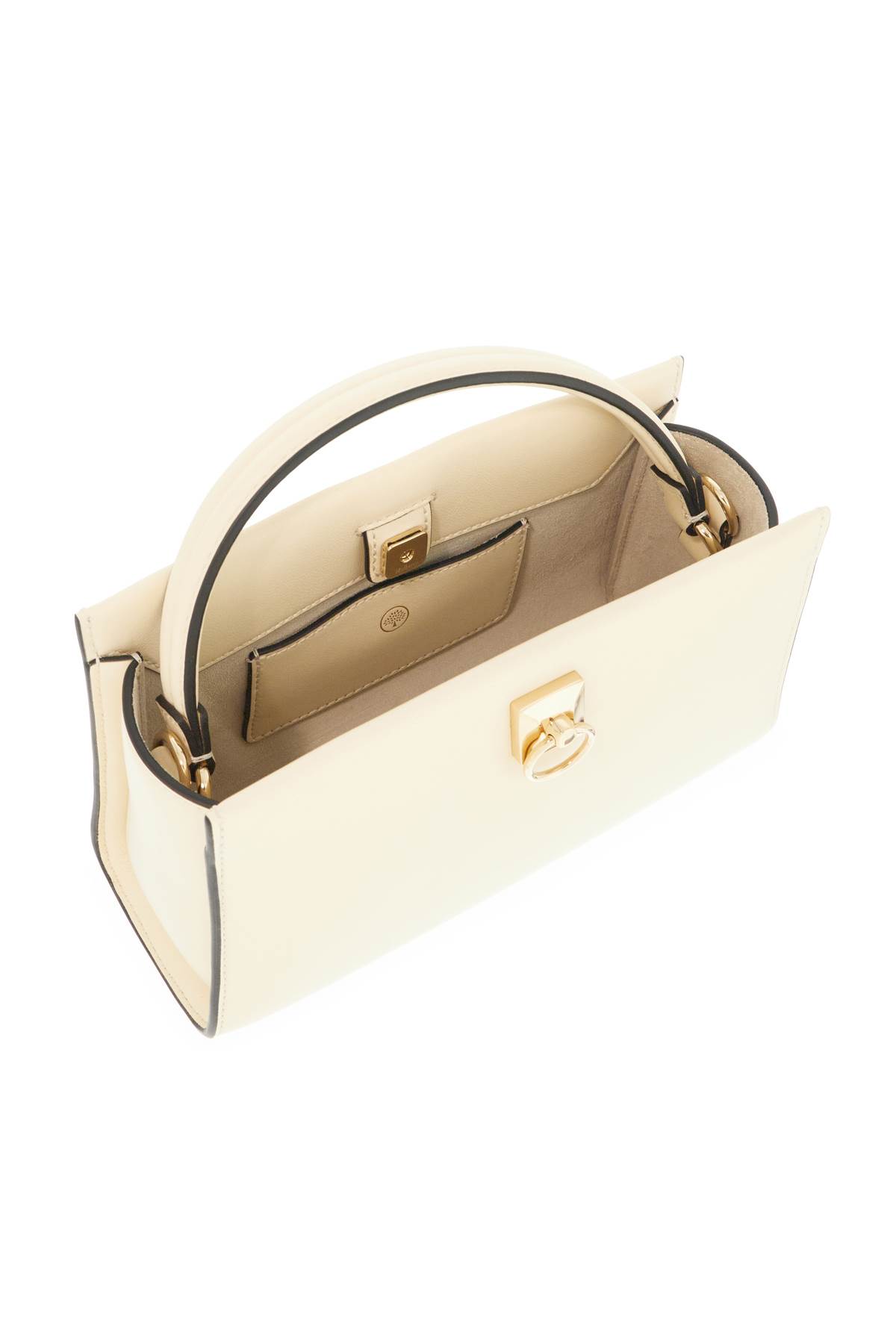 Shop Mulberry Mini Iris Handbag In Eggshell