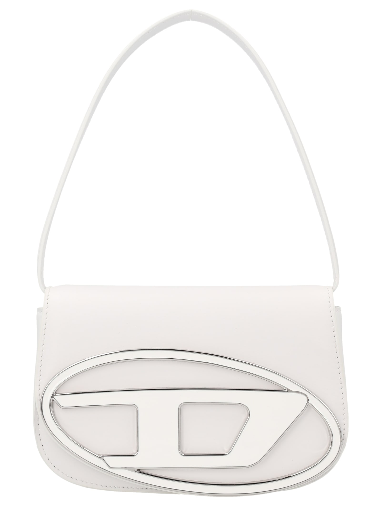 Shop Diesel 1dr Shoulder Bag In Silver