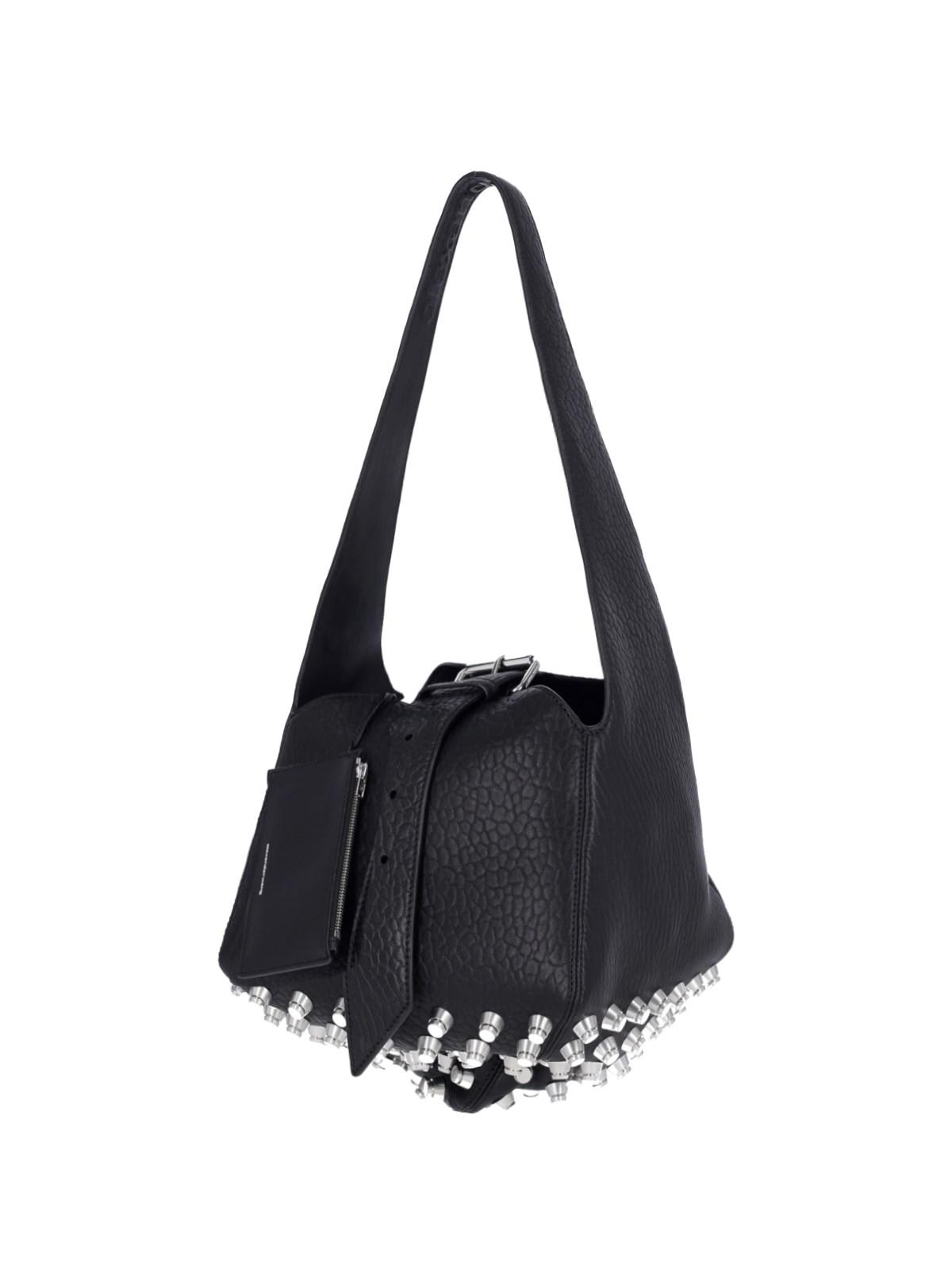 Shop Alexander Wang Medium Handbag Hobo Rex In Black