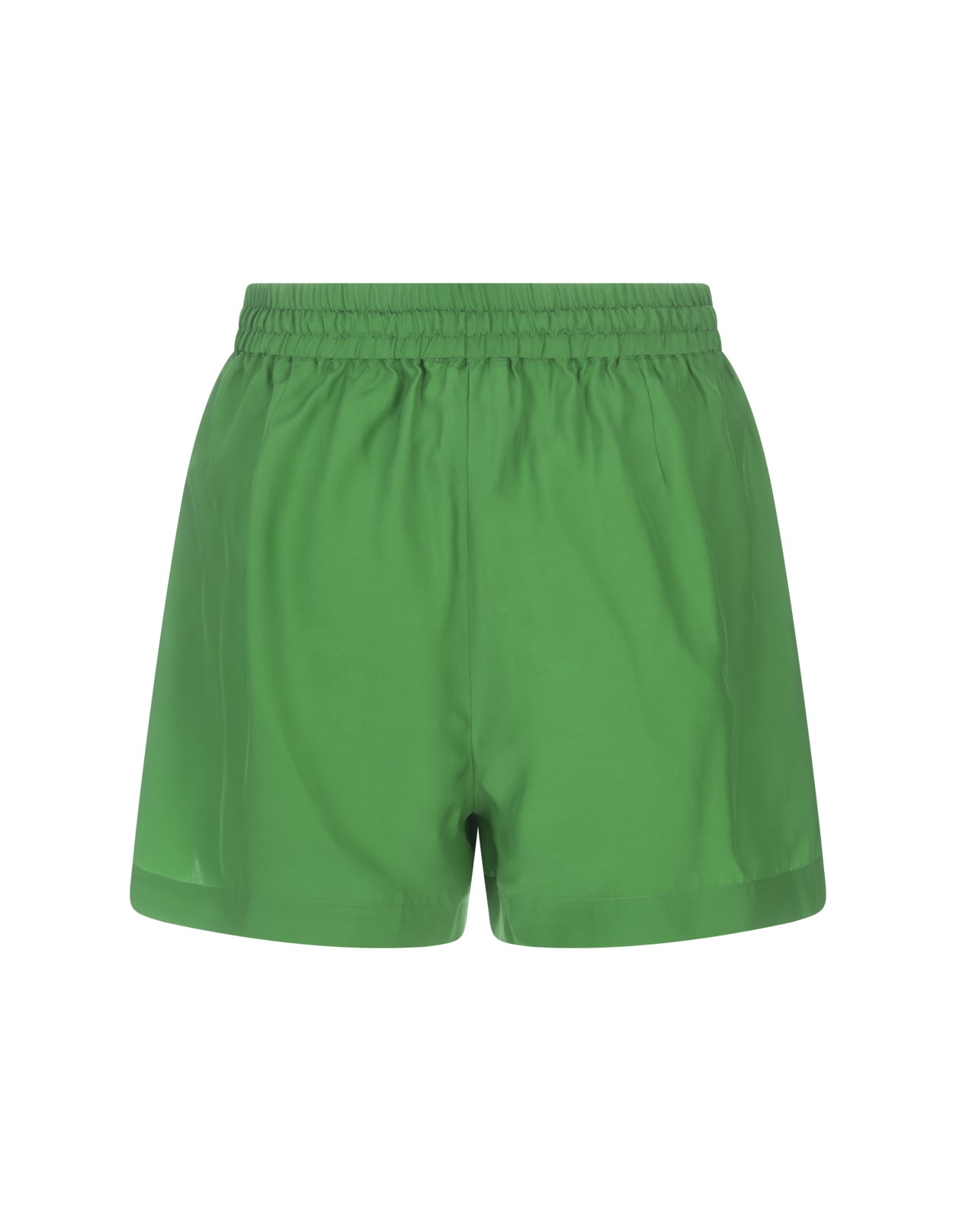 Shop P.a.r.o.s.h Sofia Shorts In Green Silk