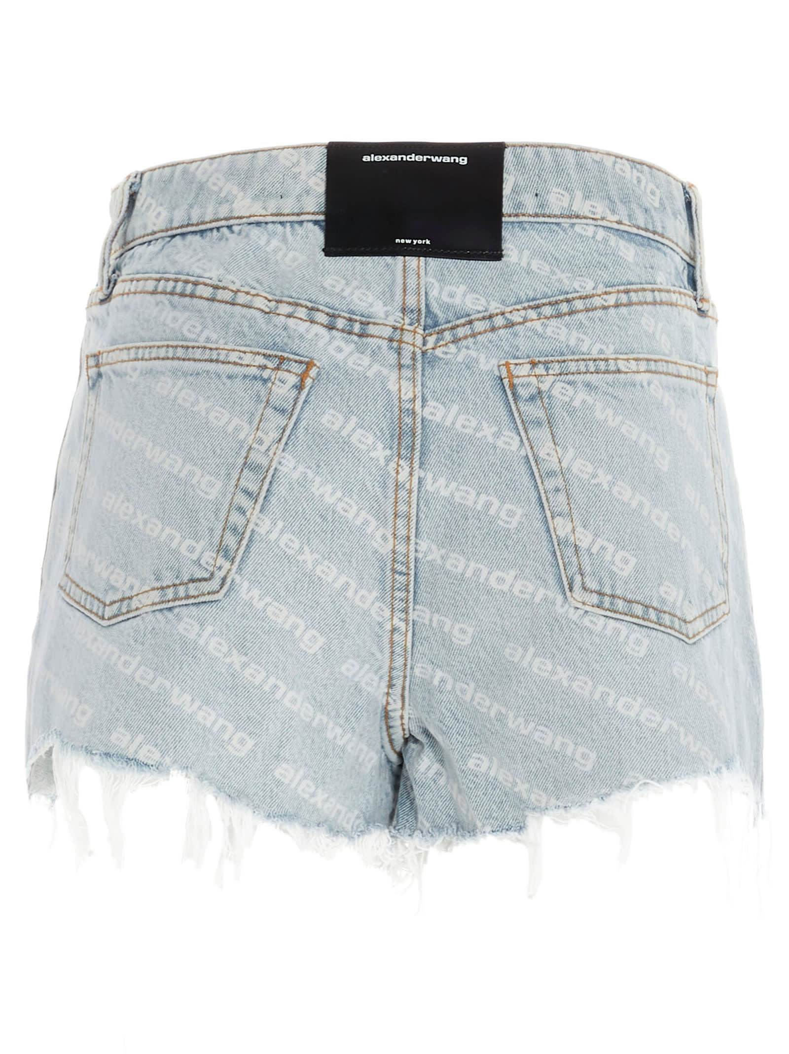 Shop Alexander Wang Bite Shorts In Light Blue