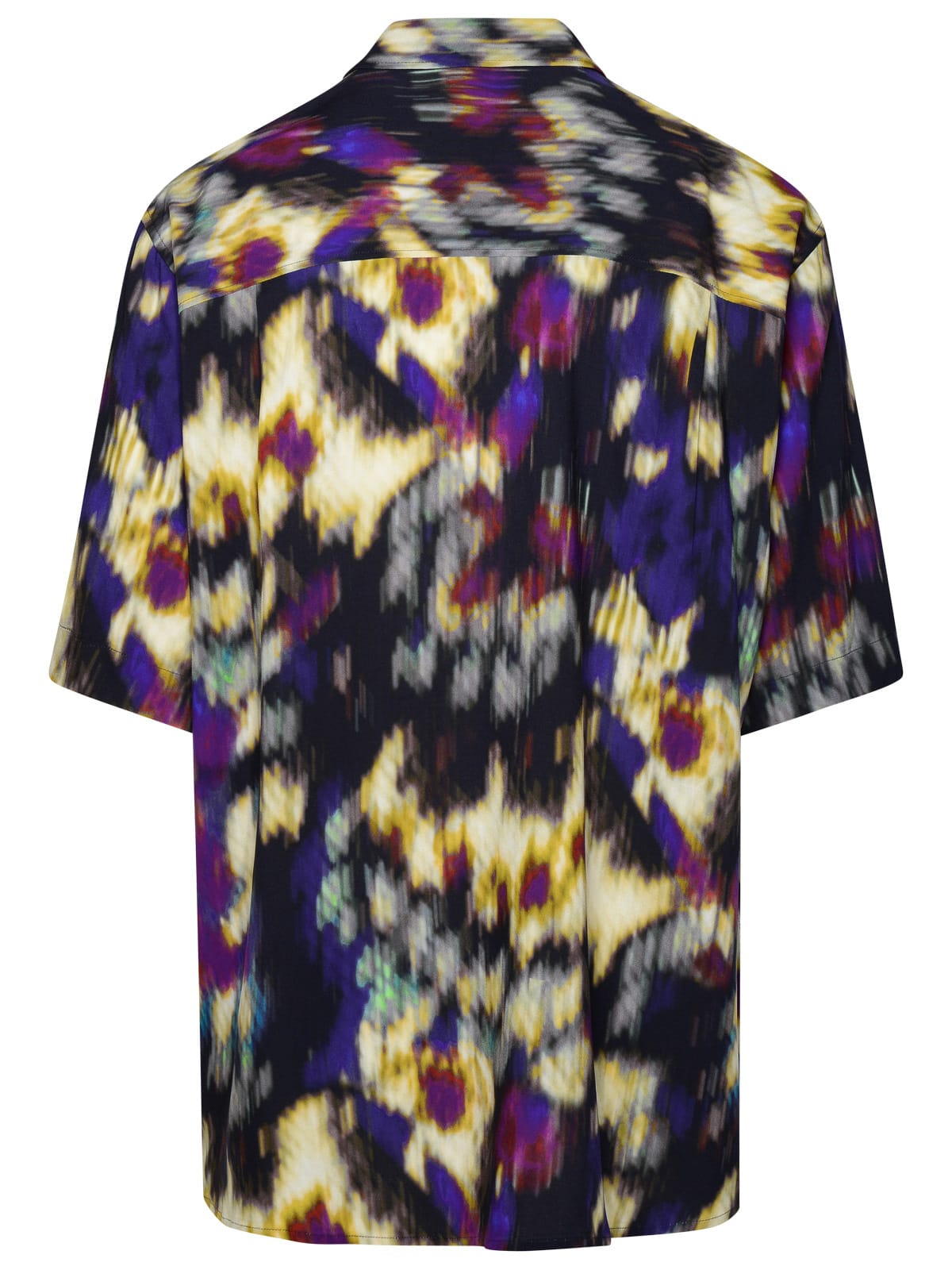 Shop Isabel Marant Vabilio Multicolor Viscose Shirt In Black/purple